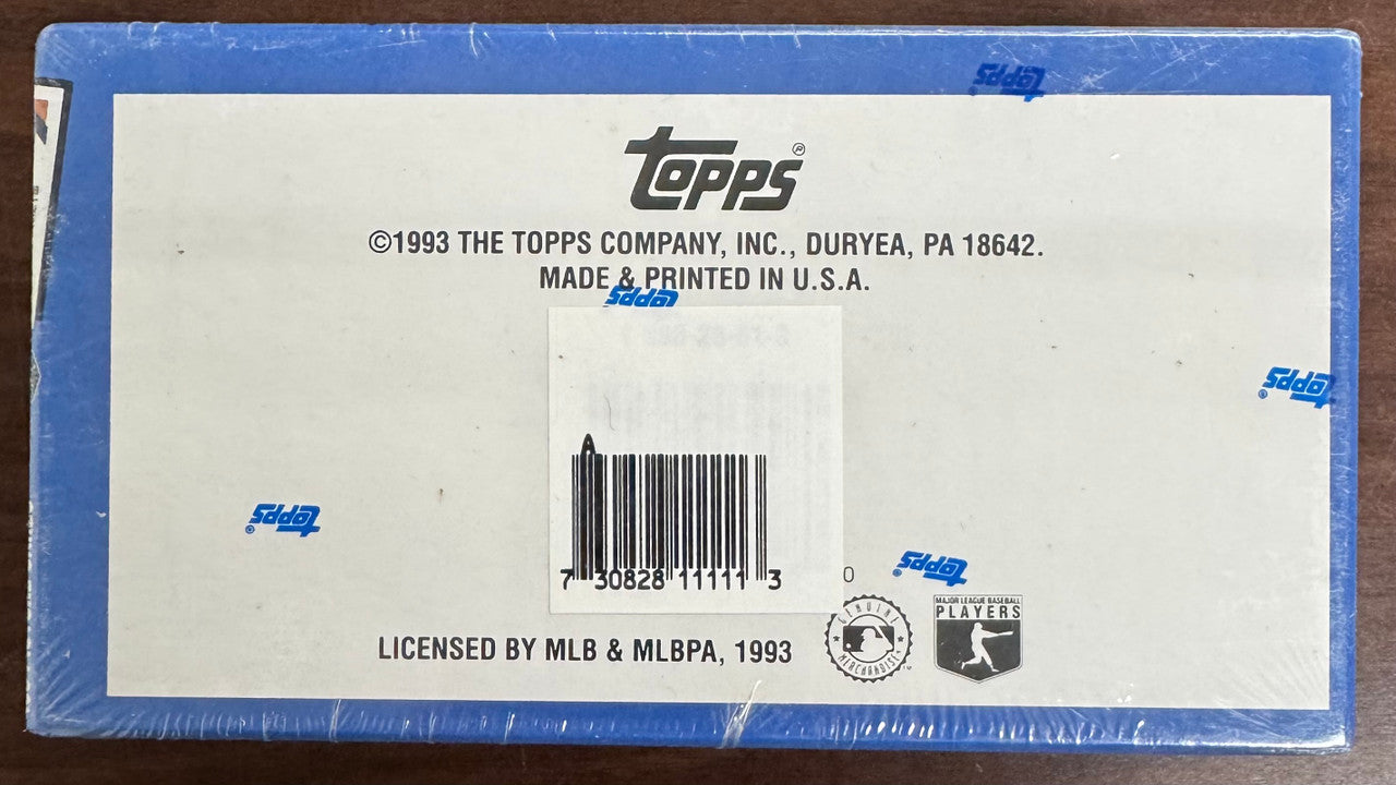 1993 Topps Baseball 400ct Box Factory Sealed 35 Gold Included In Box