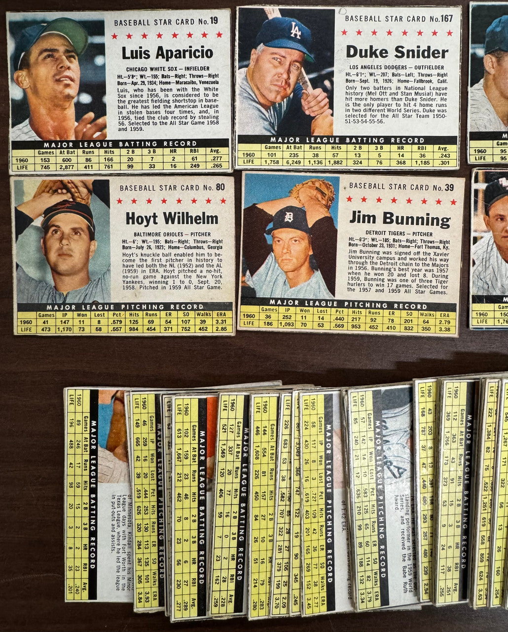 1961 Post Baseball Lot of 103 Different Cards w/ Stars VG-EX