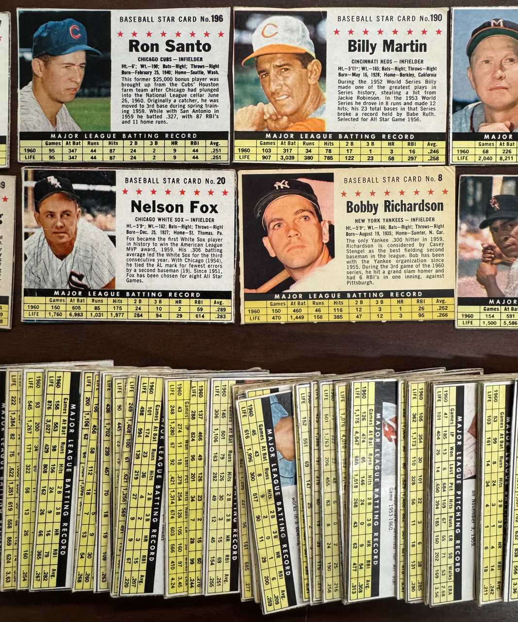 1961 Post Baseball Lot of 103 Different Cards w/ Stars VG-EX