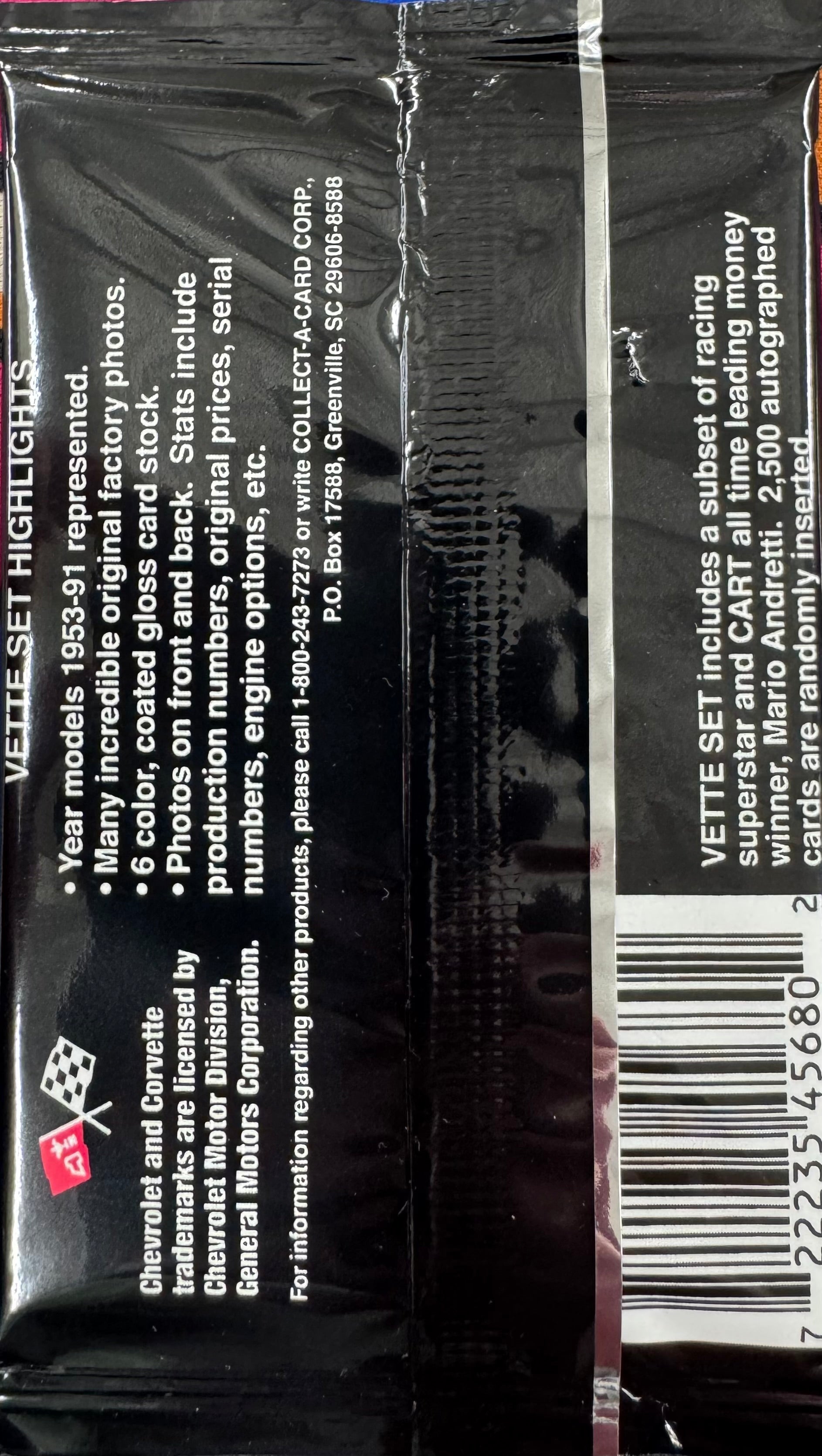 1991 Collect-A-Card Corvette Inaugural Pack