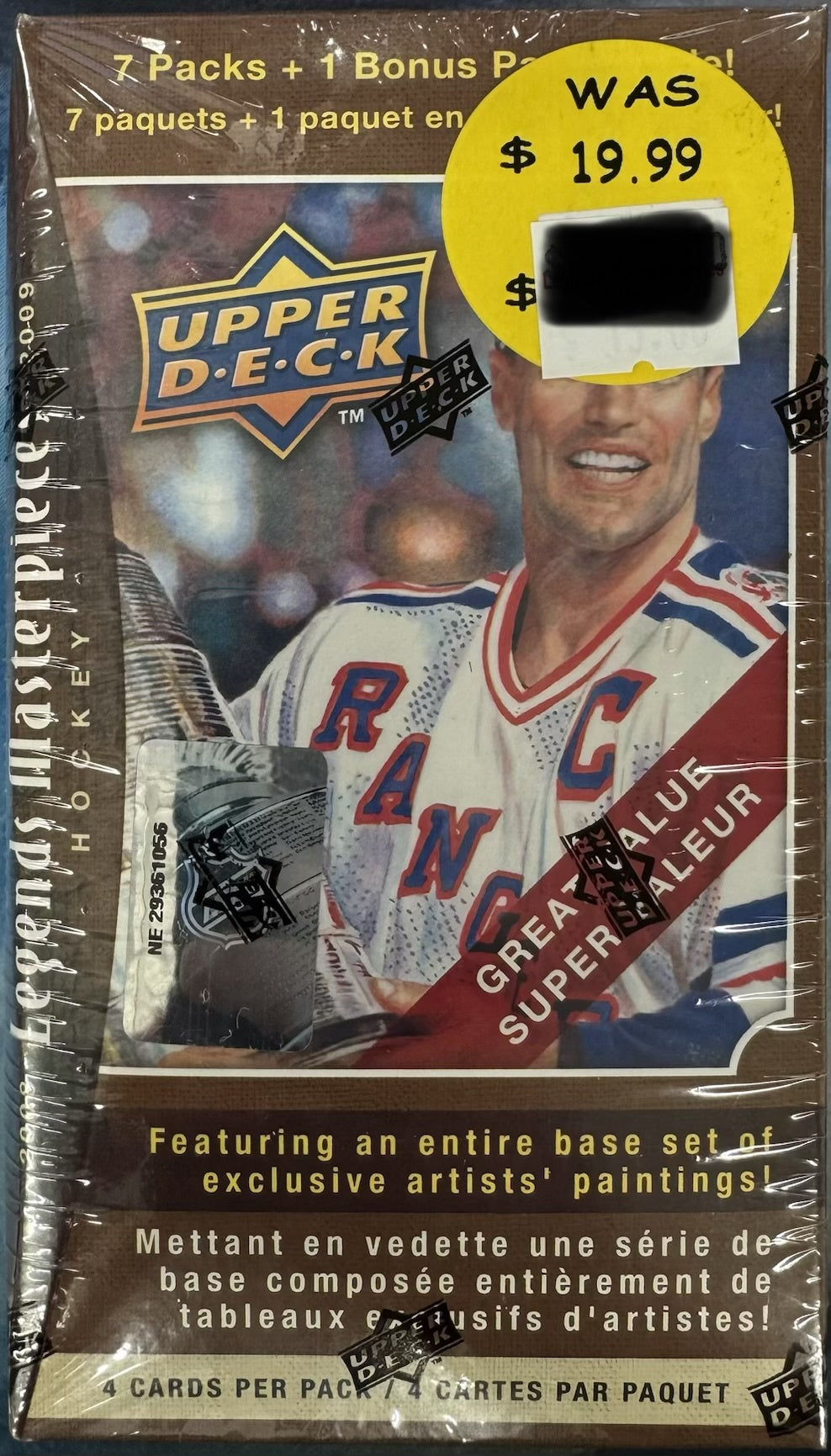 2008/09 Upper Deck Legends Masterpieces Hockey Blaster Box