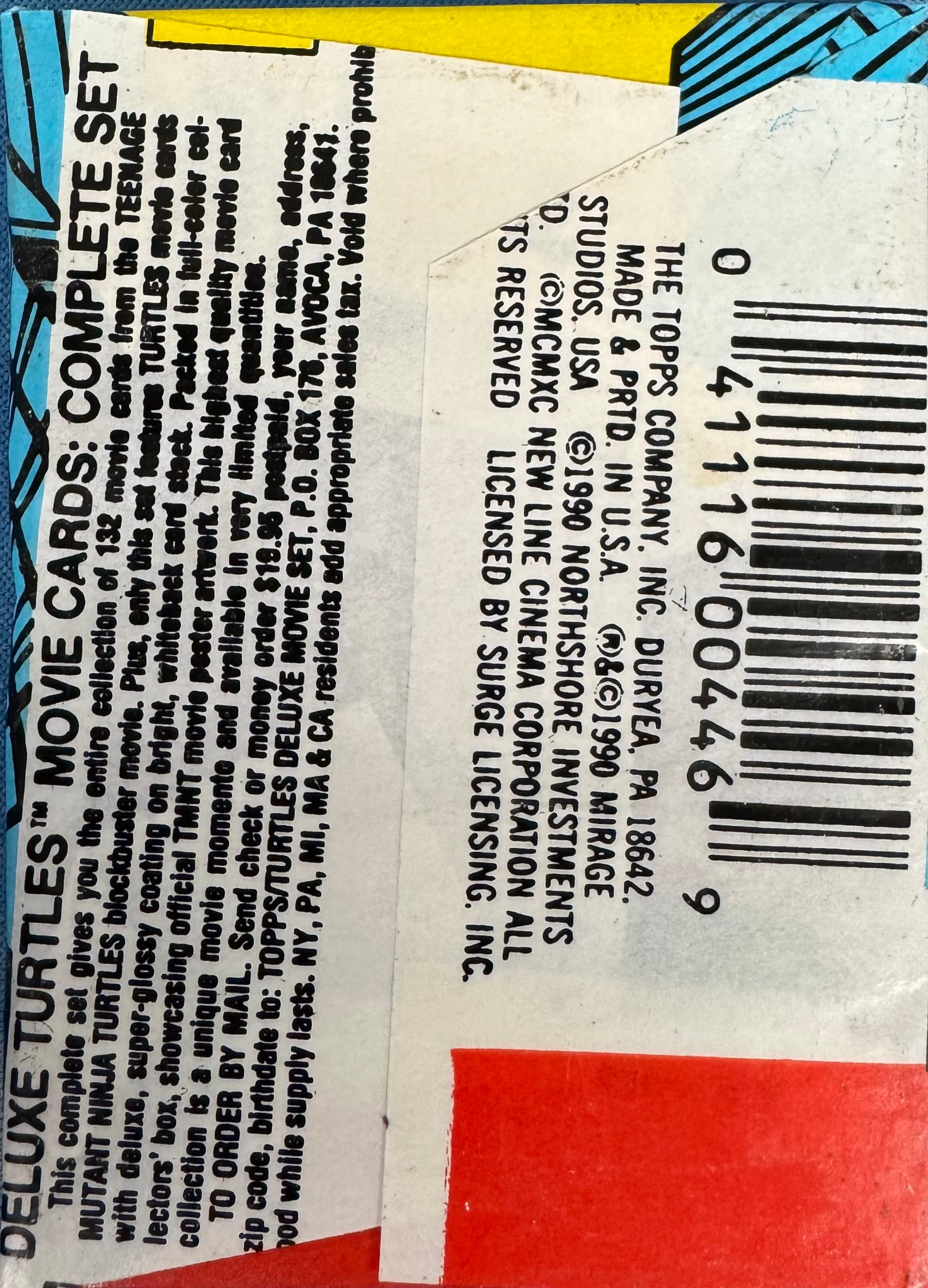 1990 Topps Teenage Mutant Ninja Turtles The Movie Wax Pack