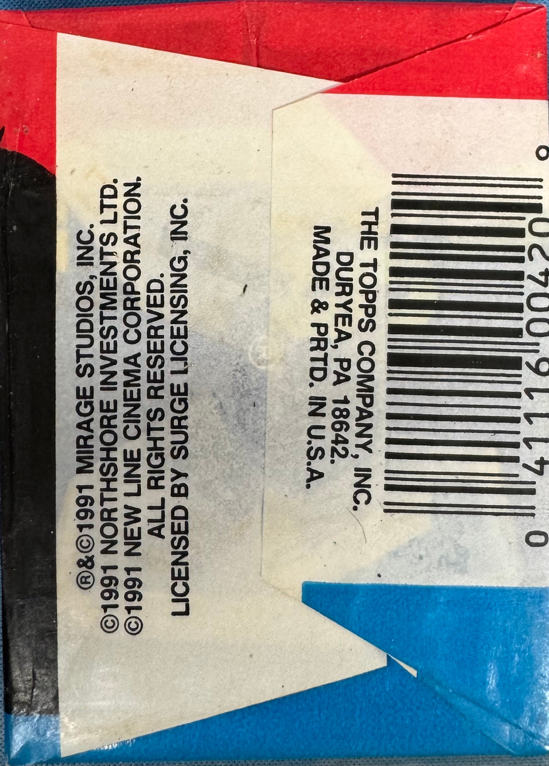 1991 Topps Teenage Mutant Ninja Turtles The Movie II Wax Pack