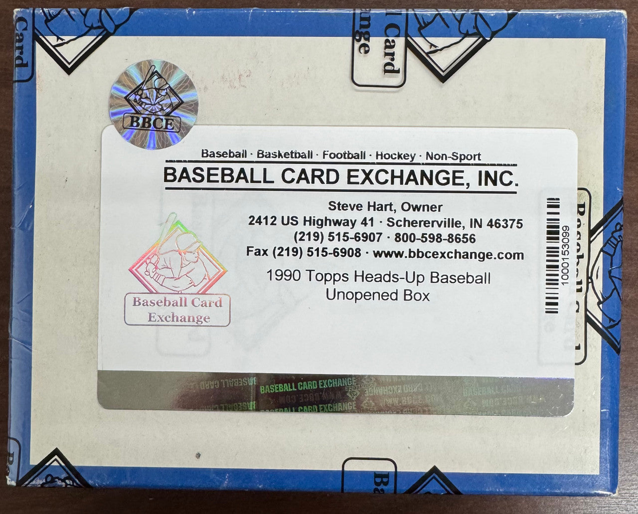 1990 Topps Baseball Heads Up Box BBCE Wrapped & Sealed
