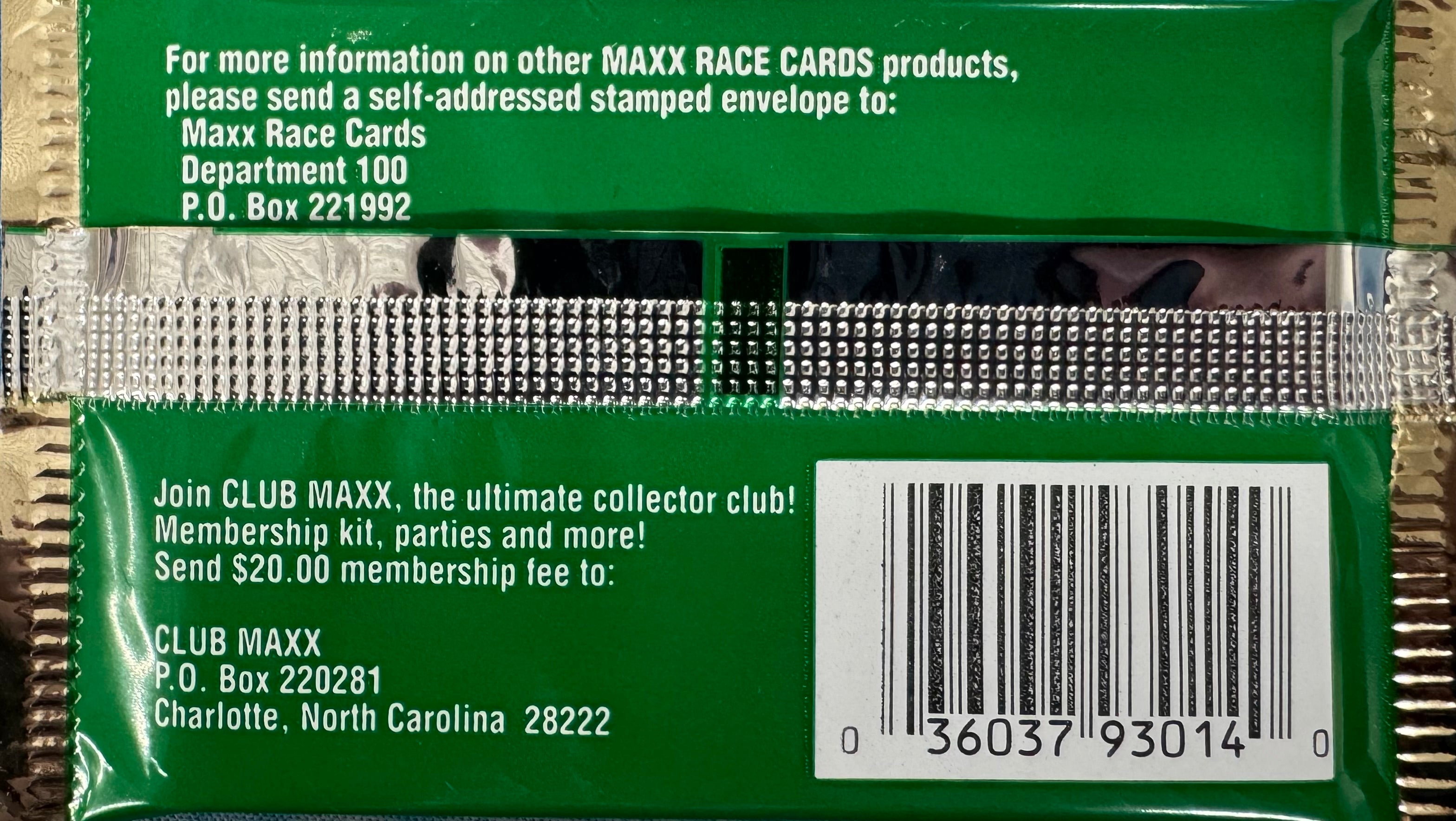 1993 Maxx Nascar Racing Pack