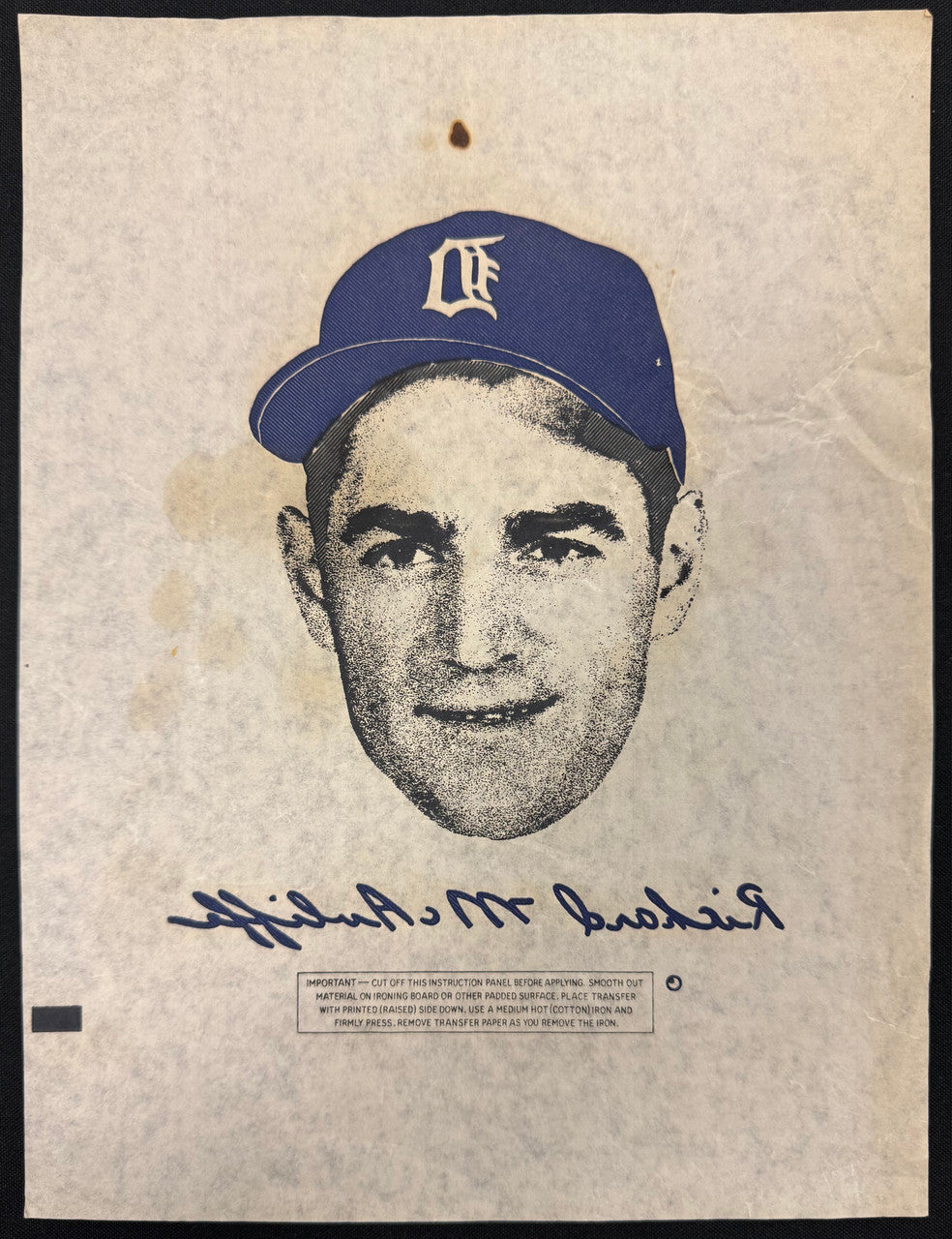 1968 Detroit Tigers Iron-On Transfer Lot of 5 w/ Kaline