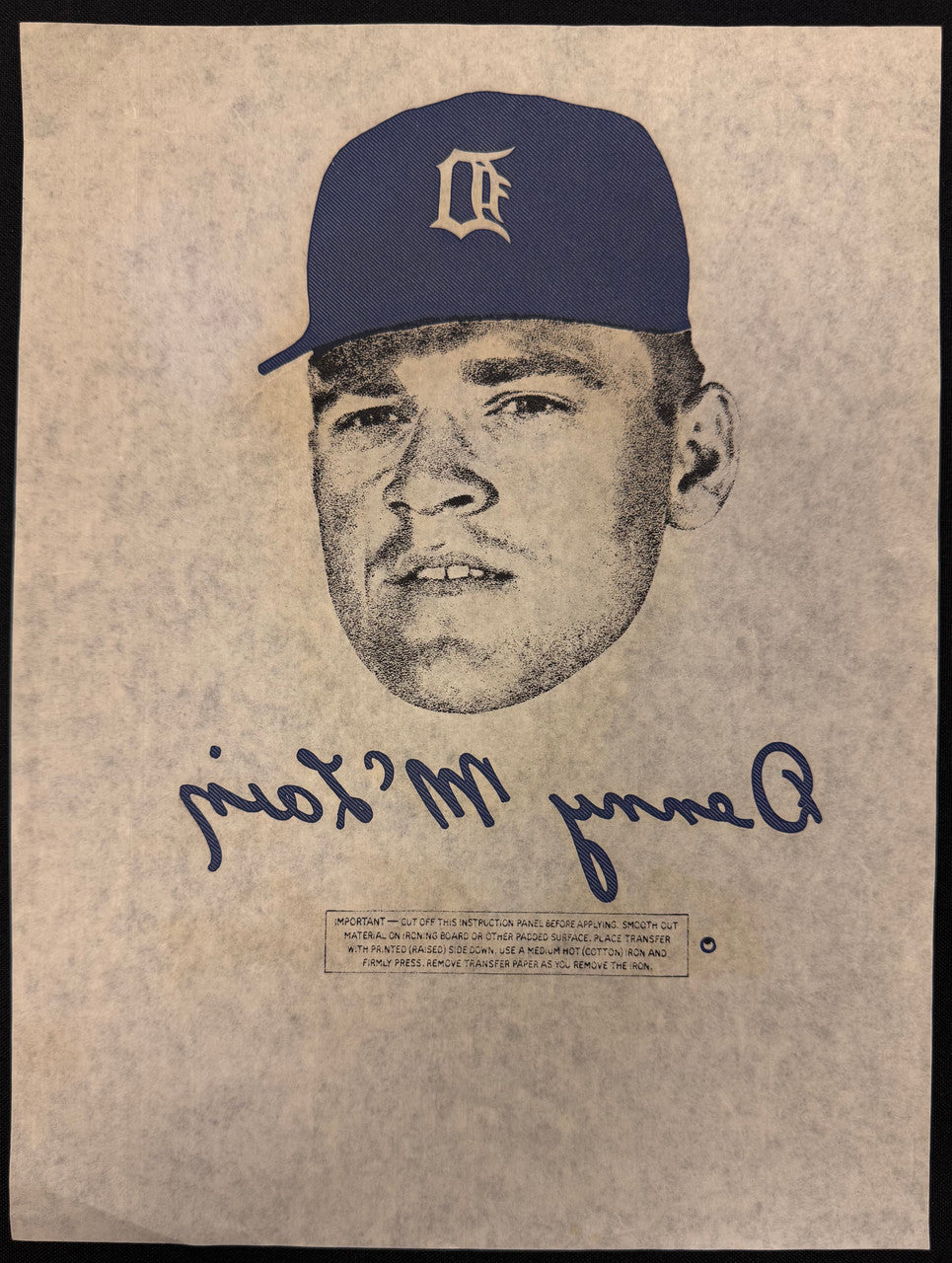 1968 Detroit Tigers Iron-On Transfer Lot of 5 w/ Kaline