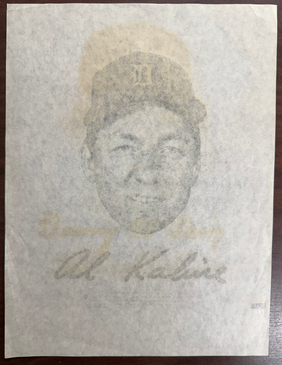 1968 Detroit Tigers Al Kaline Iron-On Transfer
