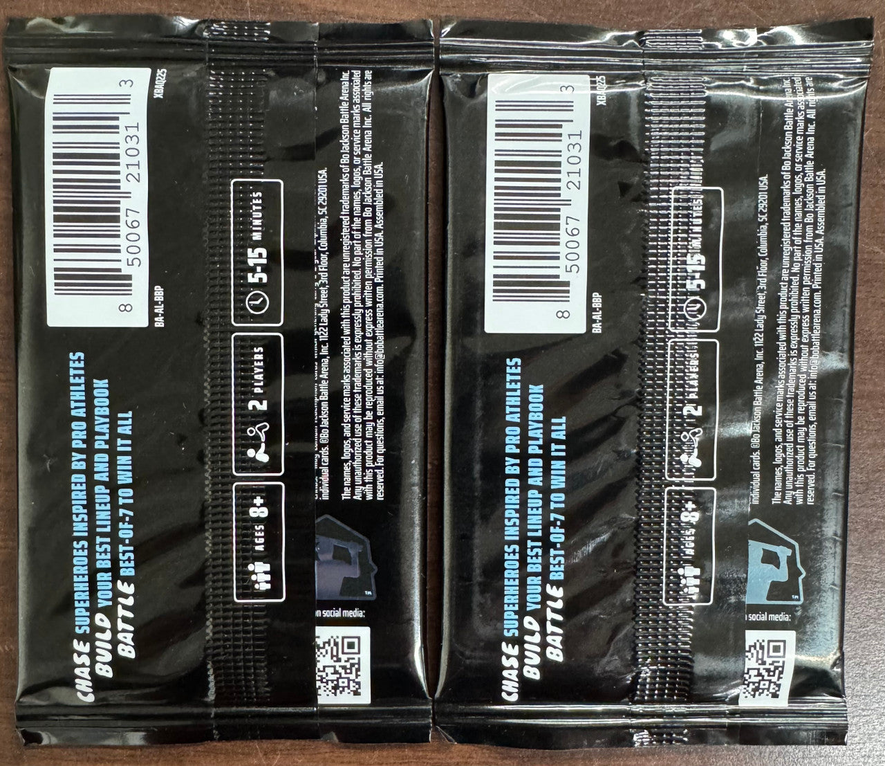 2025 Bo Jackson Battle Arena Collector Booster Alpha Update 2 Pack Lot
