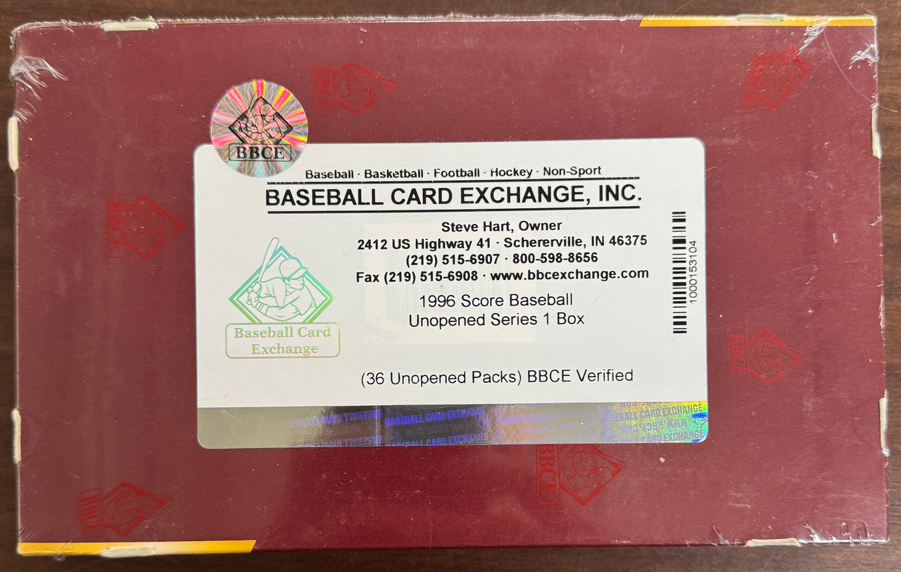 1996 Score Baseball Series 1 Wax Box BBCE Wrapped & Sealed