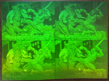 1993 SkyBox Marvel Universe Series IV Holo Spider-Man VS. Venom Test Sheet Proof