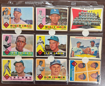 1960 Topps Baseball Los Angeles Dodgers Team Set EX