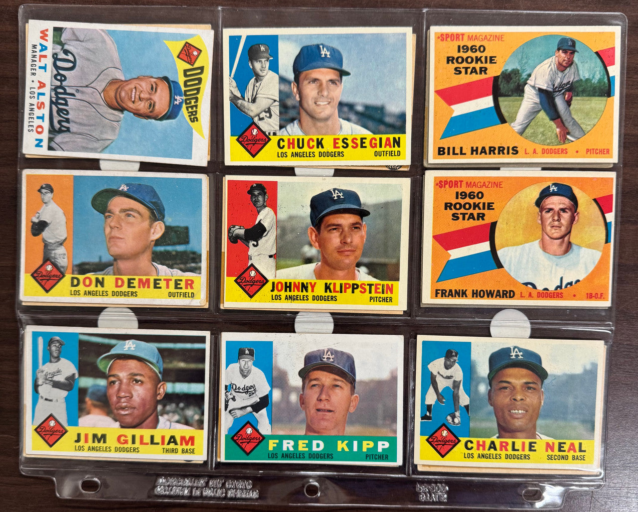 1960 Topps Baseball Los Angeles Dodgers Team Set EX