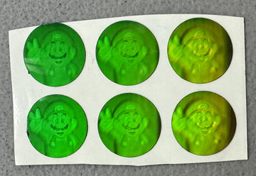Nintendo Power Super Power Club Keychain Mario Bros Holographic Test Sheet Proof