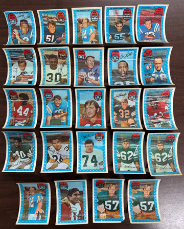 1971 Kellogg's Football Lot of 24 Low Grade Unitas Butkus Griese