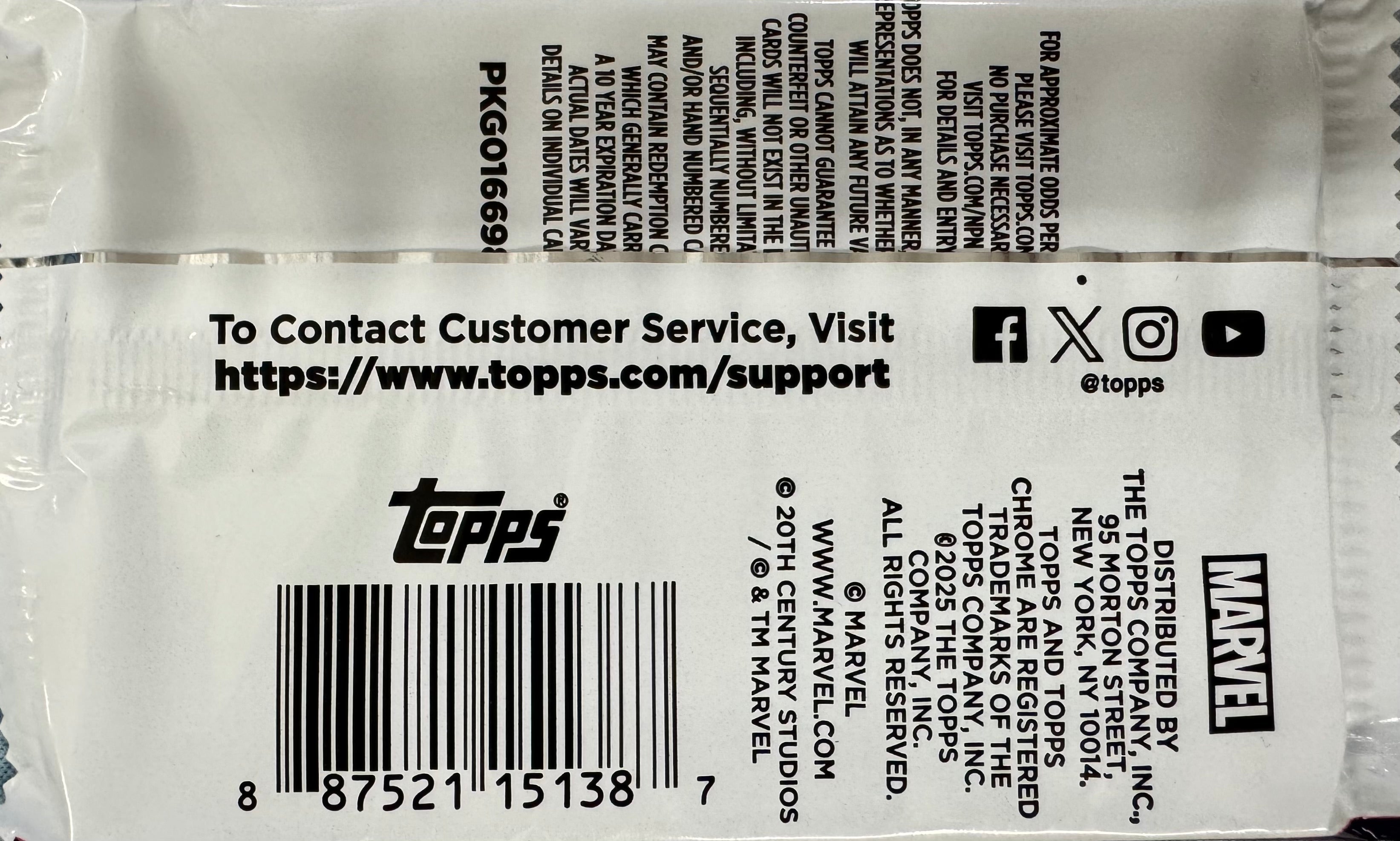 2024/25 Topps Marvel Studios Chrome Hobby Pack