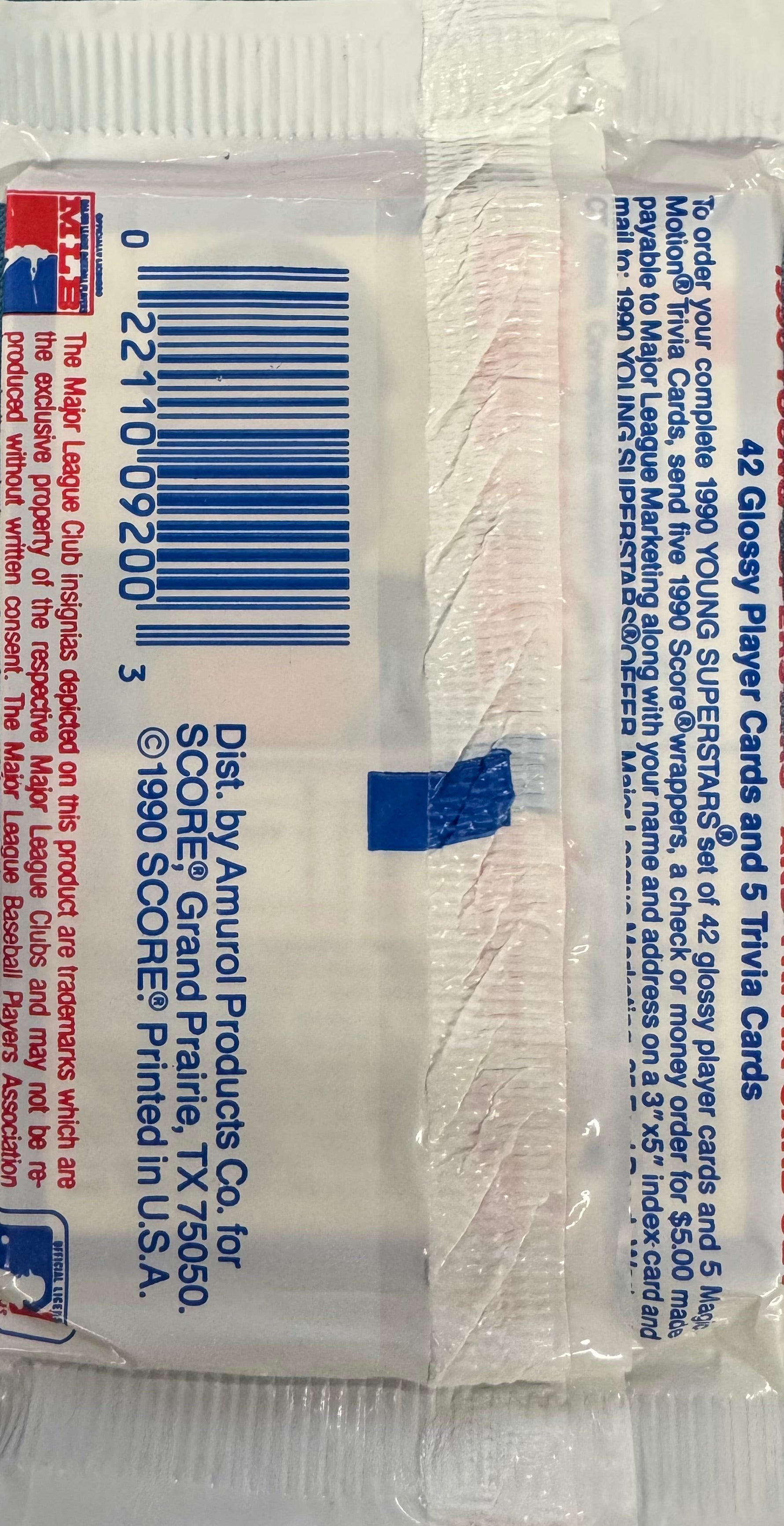 1990 Score Baseball Wax Pack