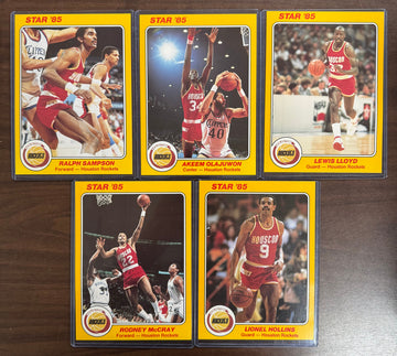 1985 Star Co. Basketball Houston Rockets Super Teams Set (5) Olajuwon RC *READ*