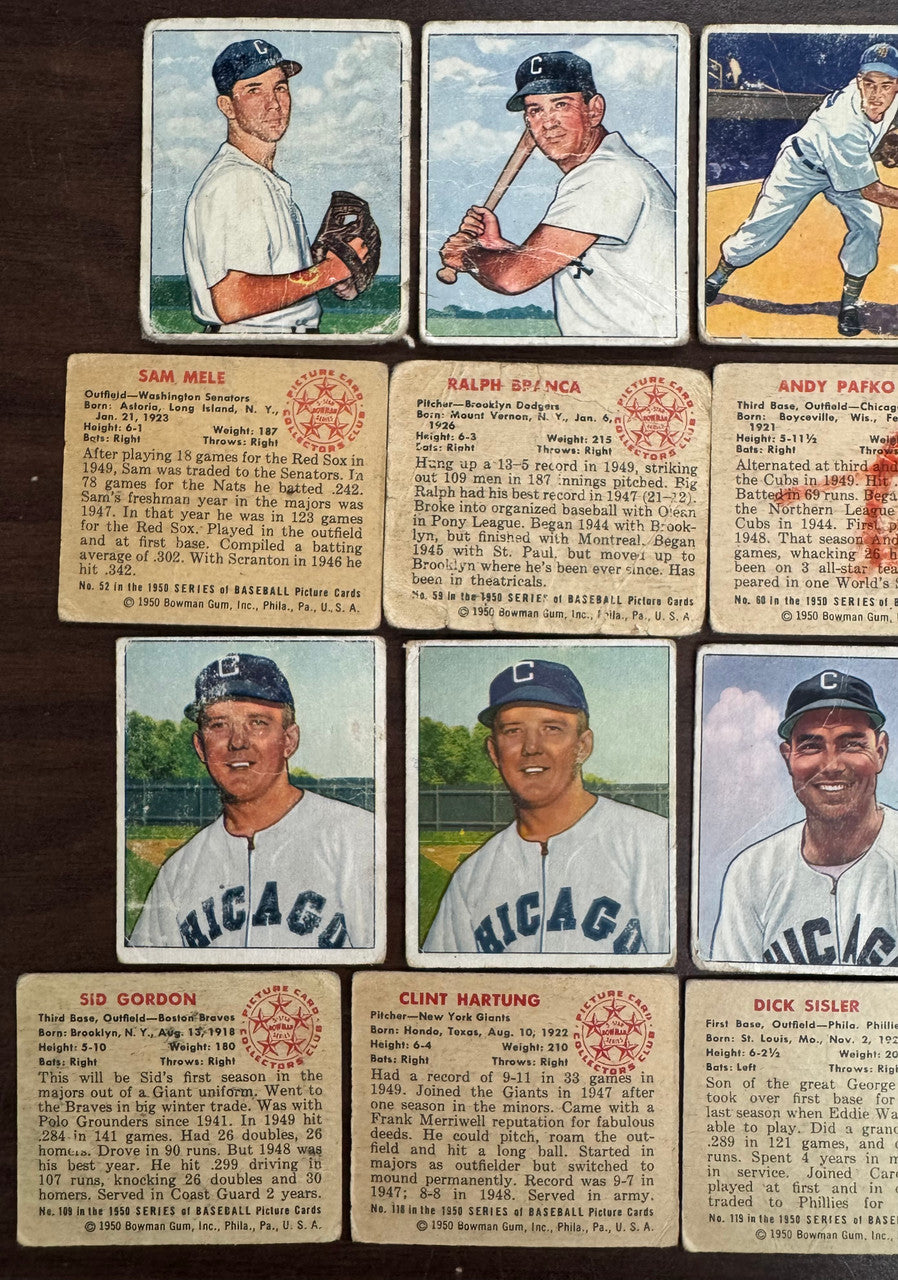 1950 Bowman Baseball Lot of 50 Poor