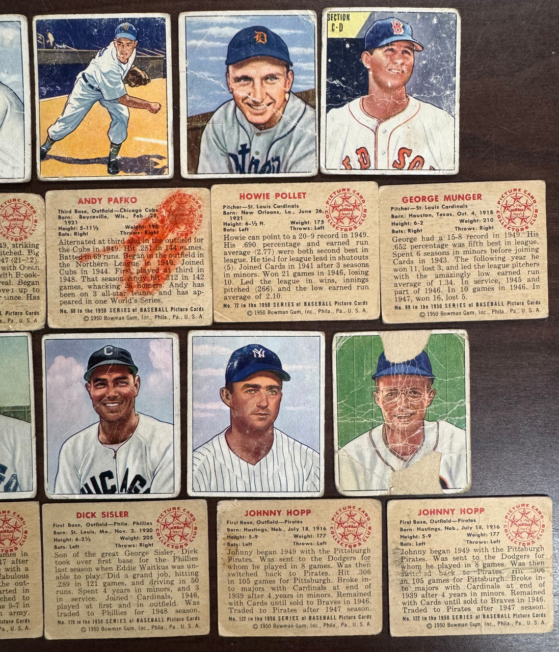 1950 Bowman Baseball Lot of 50 Poor