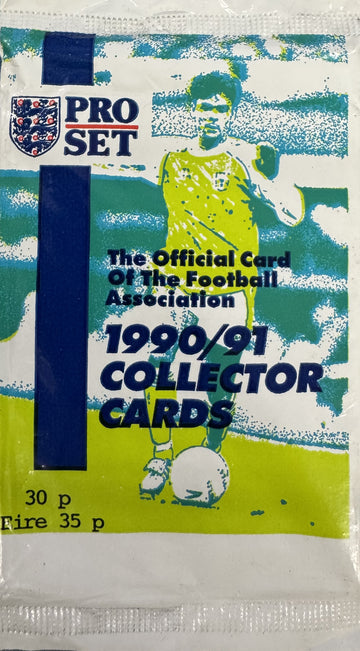 1990/91 Pro Set Soccer Collector Cards Wax Pack