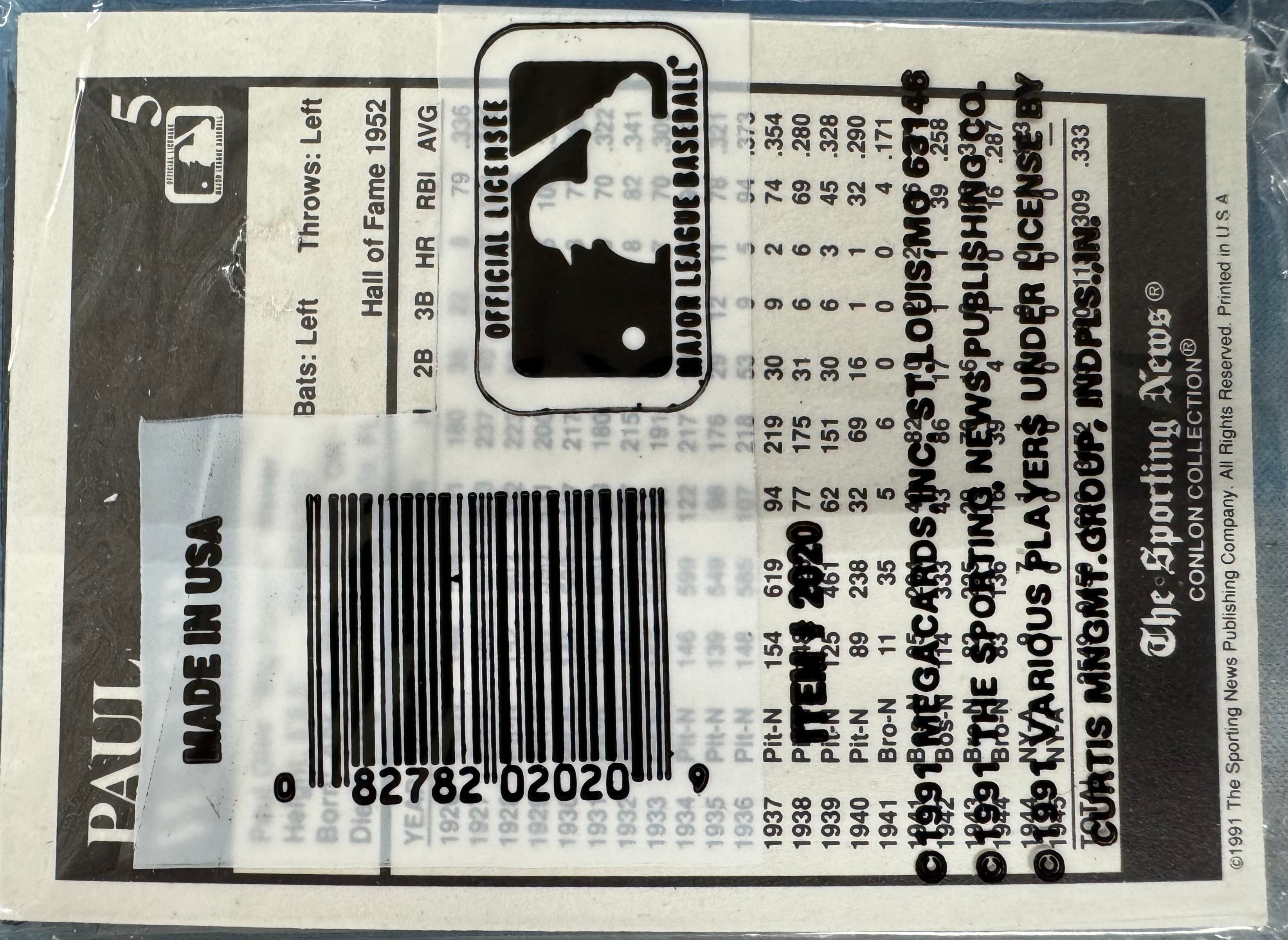 1991 Conlon Collection Baseball Cello Pack (18 Cards)