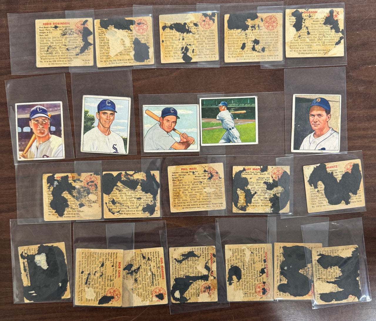 1950 Bowman Baseball Lot of 22 Poor Low Grade