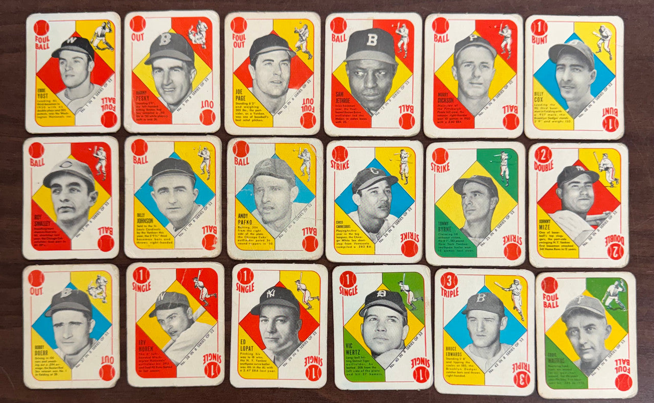 1951 Topps Blue Backs Lot of 18 All Different Low Grade
