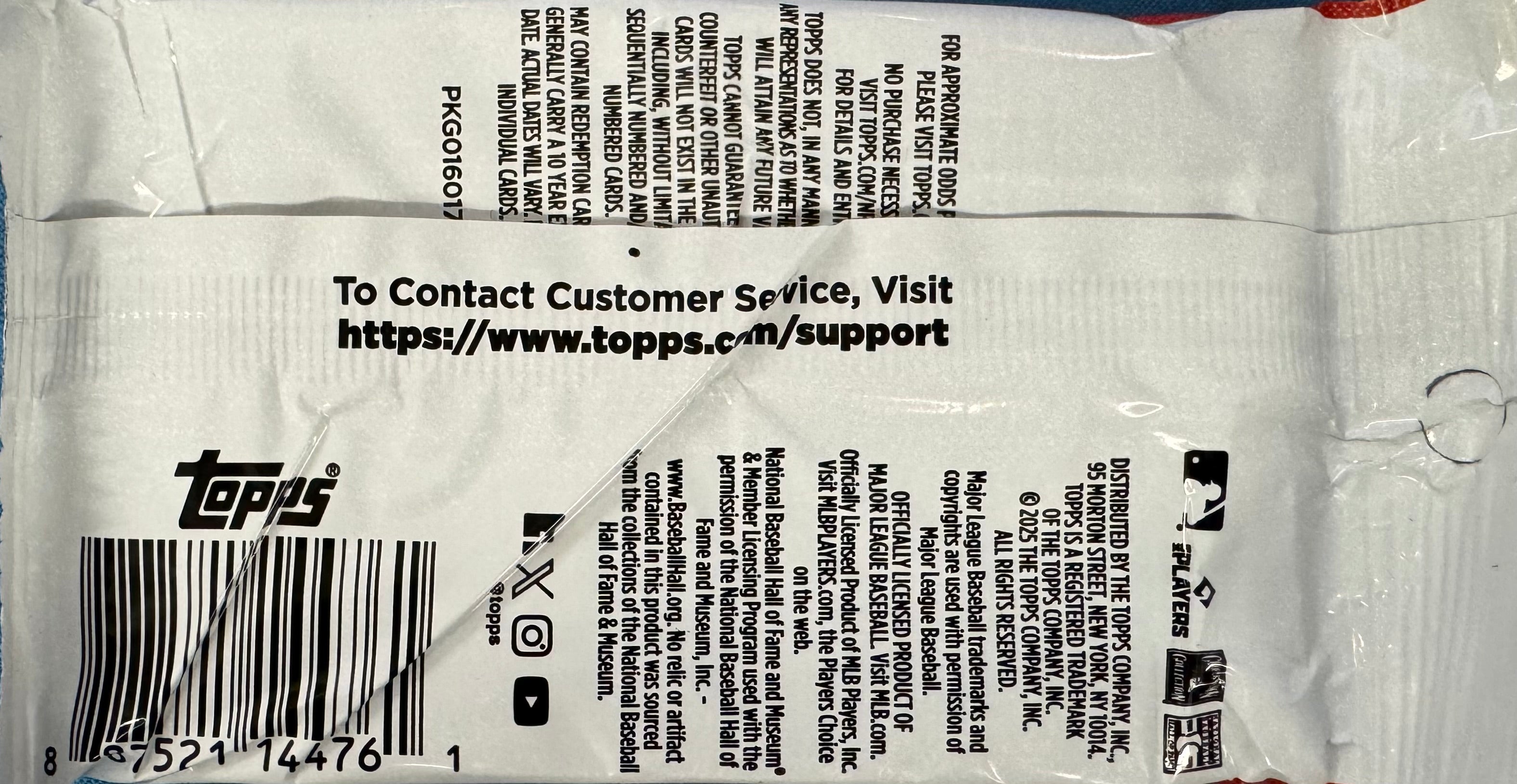 2025 Topps Update Baseball Retail Hanger Pack