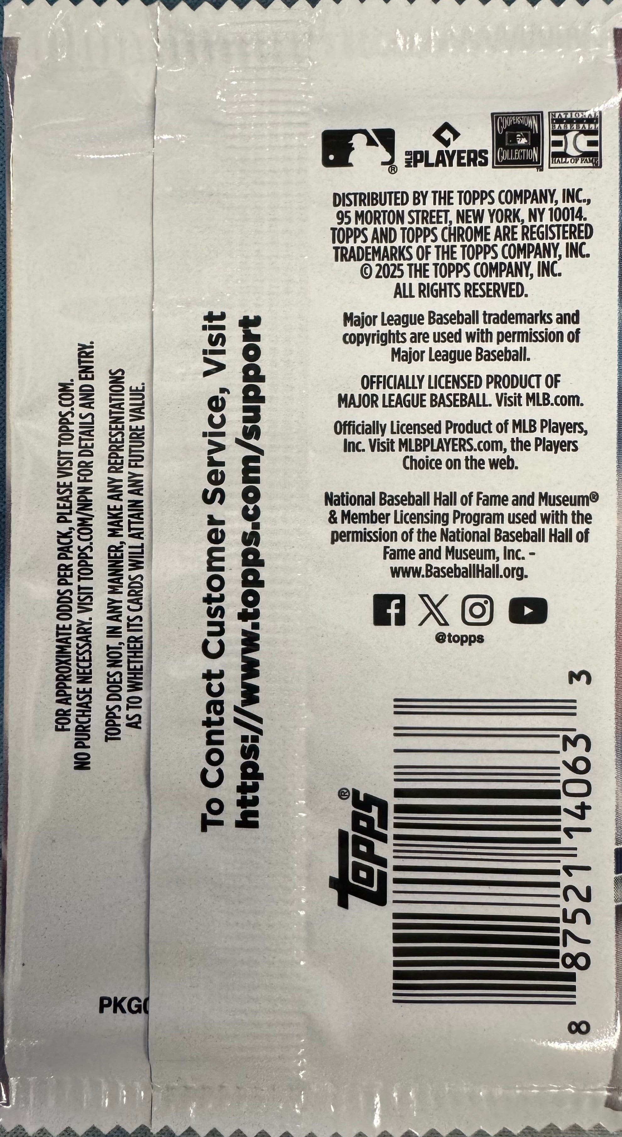 2025 Topps Chrome Baseball Hobby Pack