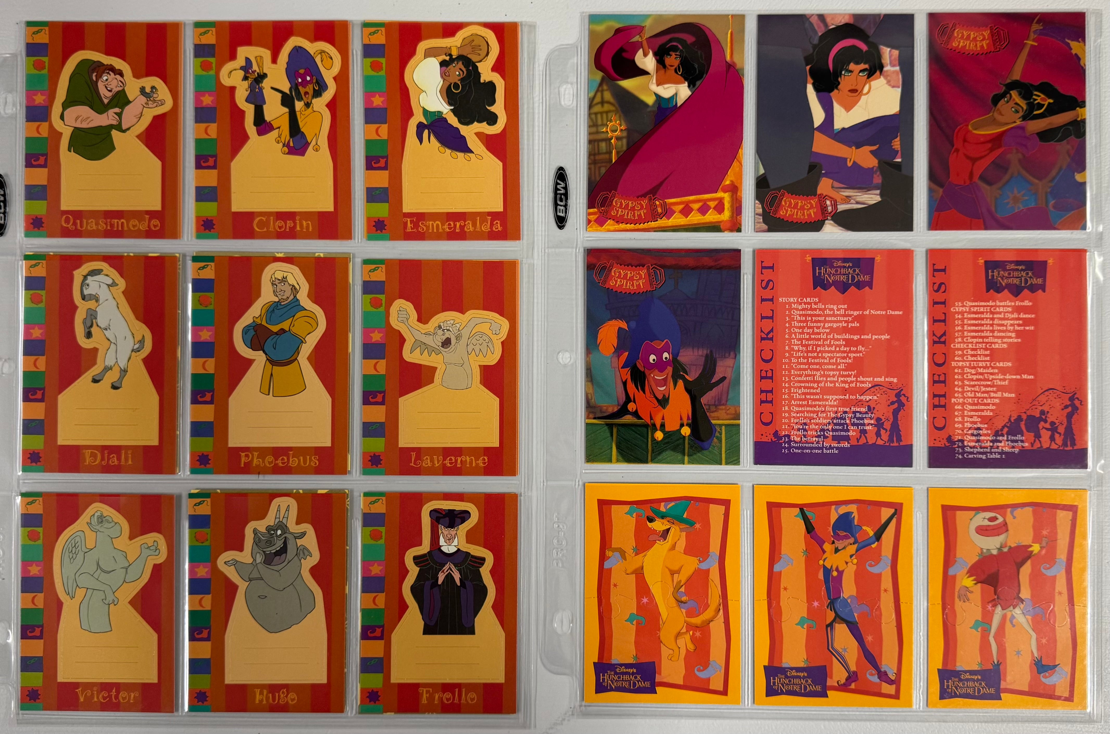 1996 SkyBox Disney The Hunchback of Notre Dame Complete Card Set (101) NM