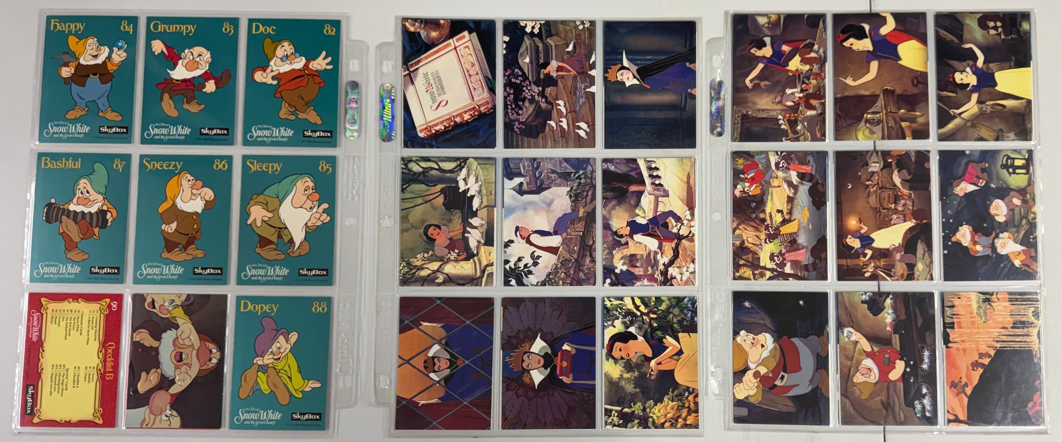 1993/94 SkyBox Disney Snow White Series 1-2 Complete Card Sets (180) NM