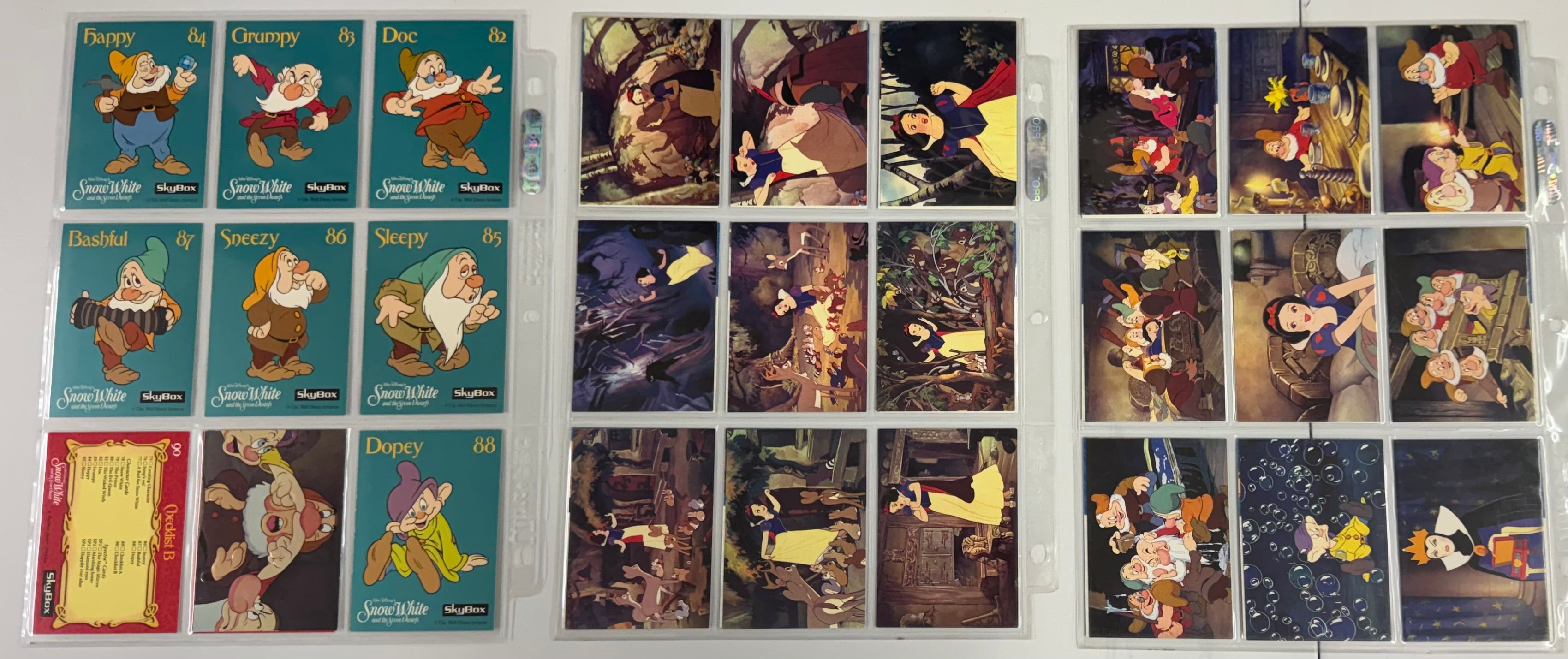 1993/94 SkyBox Disney Snow White Series 1-2 Complete Card Sets (180) NM