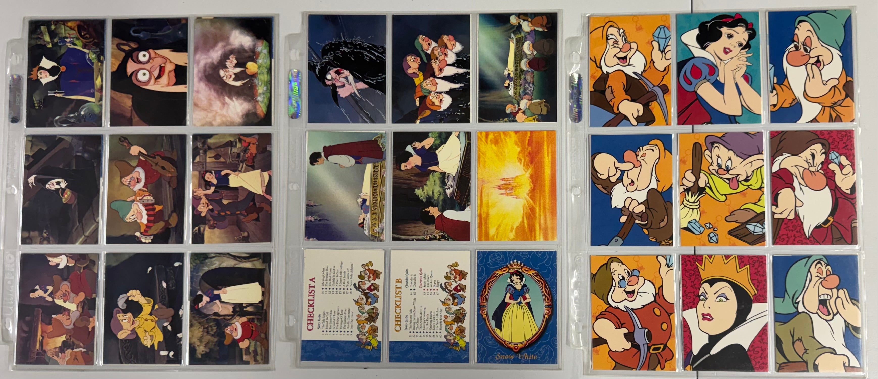 1993/94 SkyBox Disney Snow White Series 1-2 Complete Card Sets (180) NM