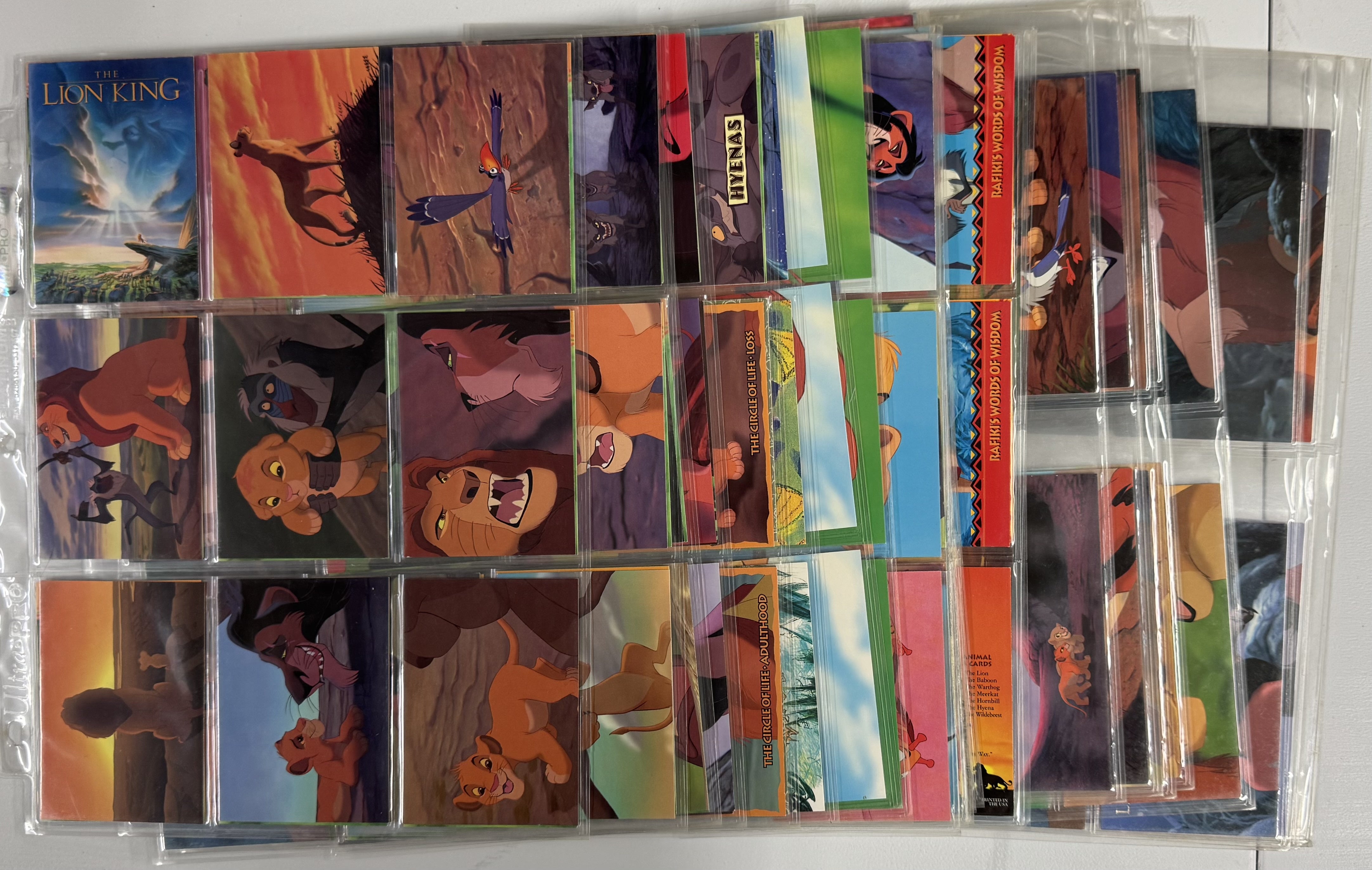 1994 SkyBox Disney The Lion King Series 1-2, Widevision Complete Card Sets NM