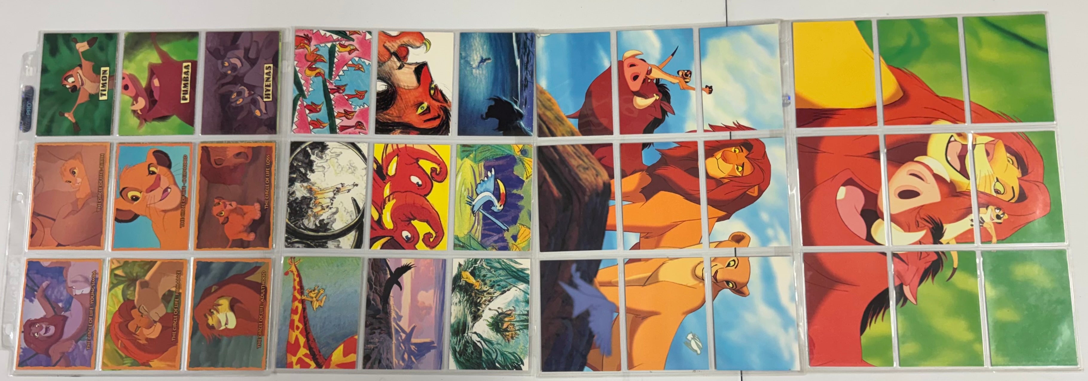 1994 SkyBox Disney The Lion King Series 1-2, Widevision Complete Card Sets NM