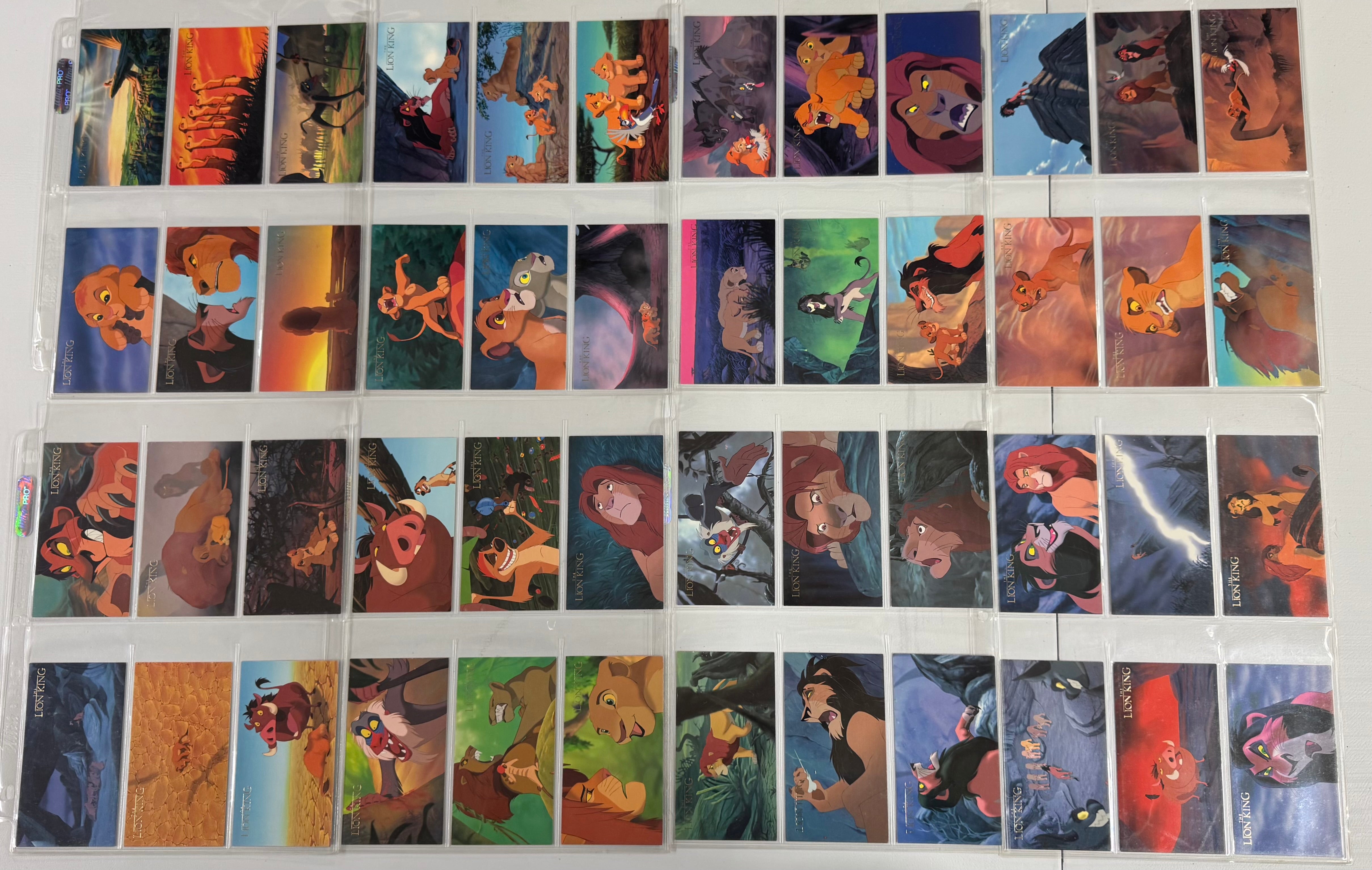 1994 SkyBox Disney The Lion King Series 1-2, Widevision Complete Card Sets NM
