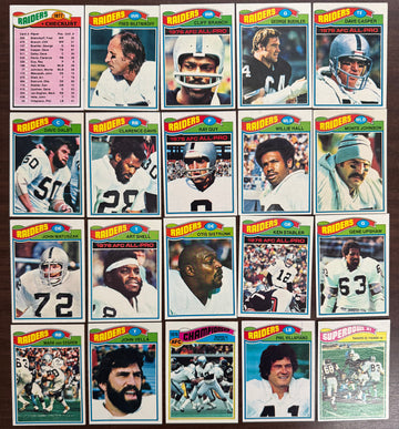 1977 Topps Football Raiders Team Set (25) VG/EX-EX