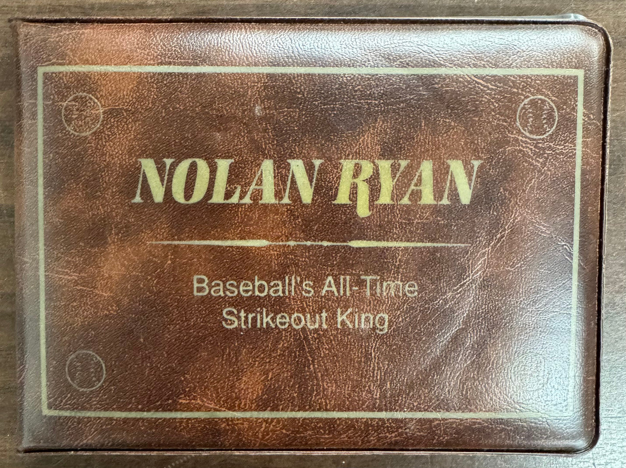 Nolan Ryan All-Time Strikeout King Signed Autographed Postcard w/ 23K Gold Sheet