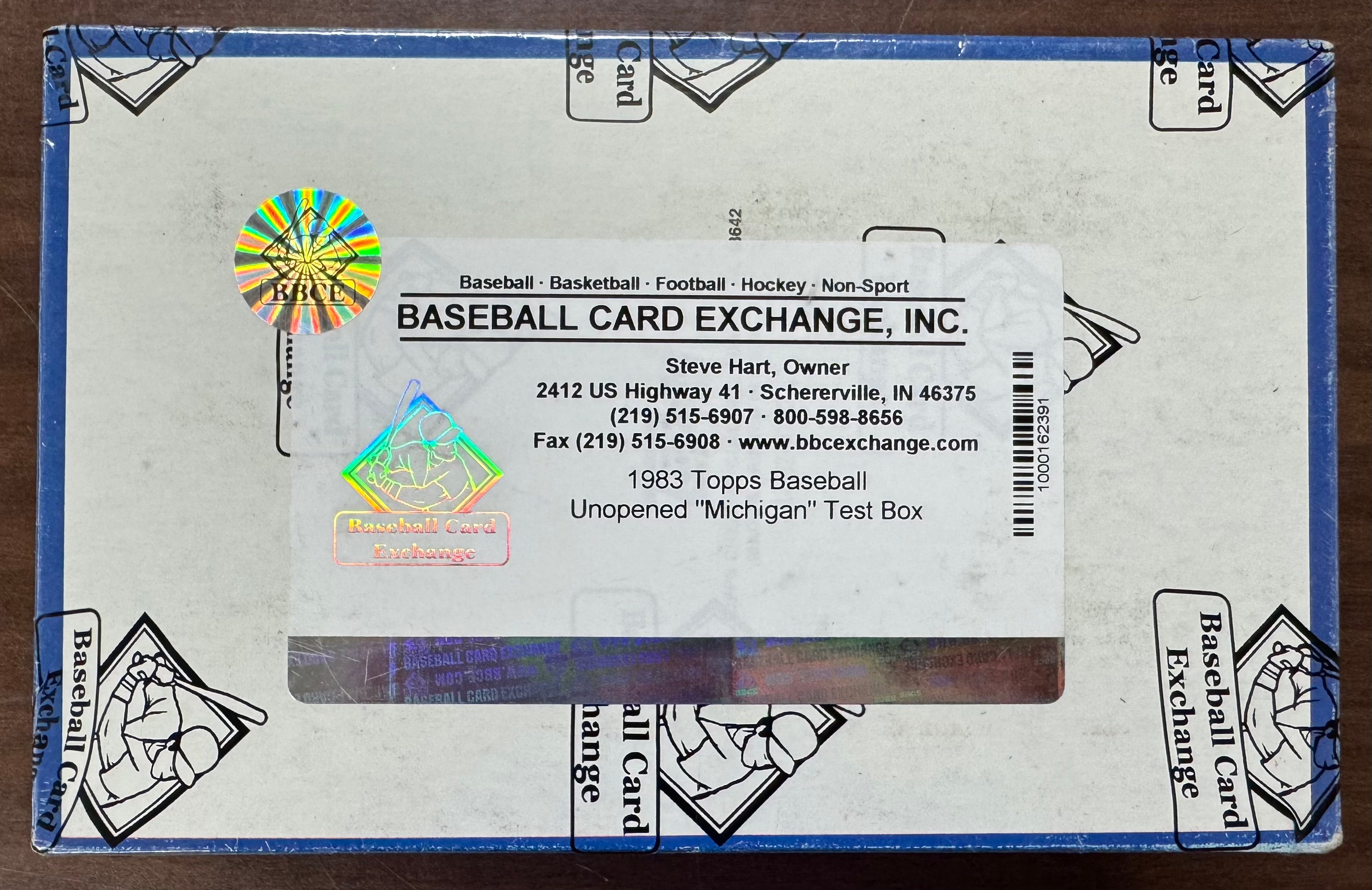 1983 Topps Baseball Michigan Test Wax Box BBCE Wrapped and Sealed