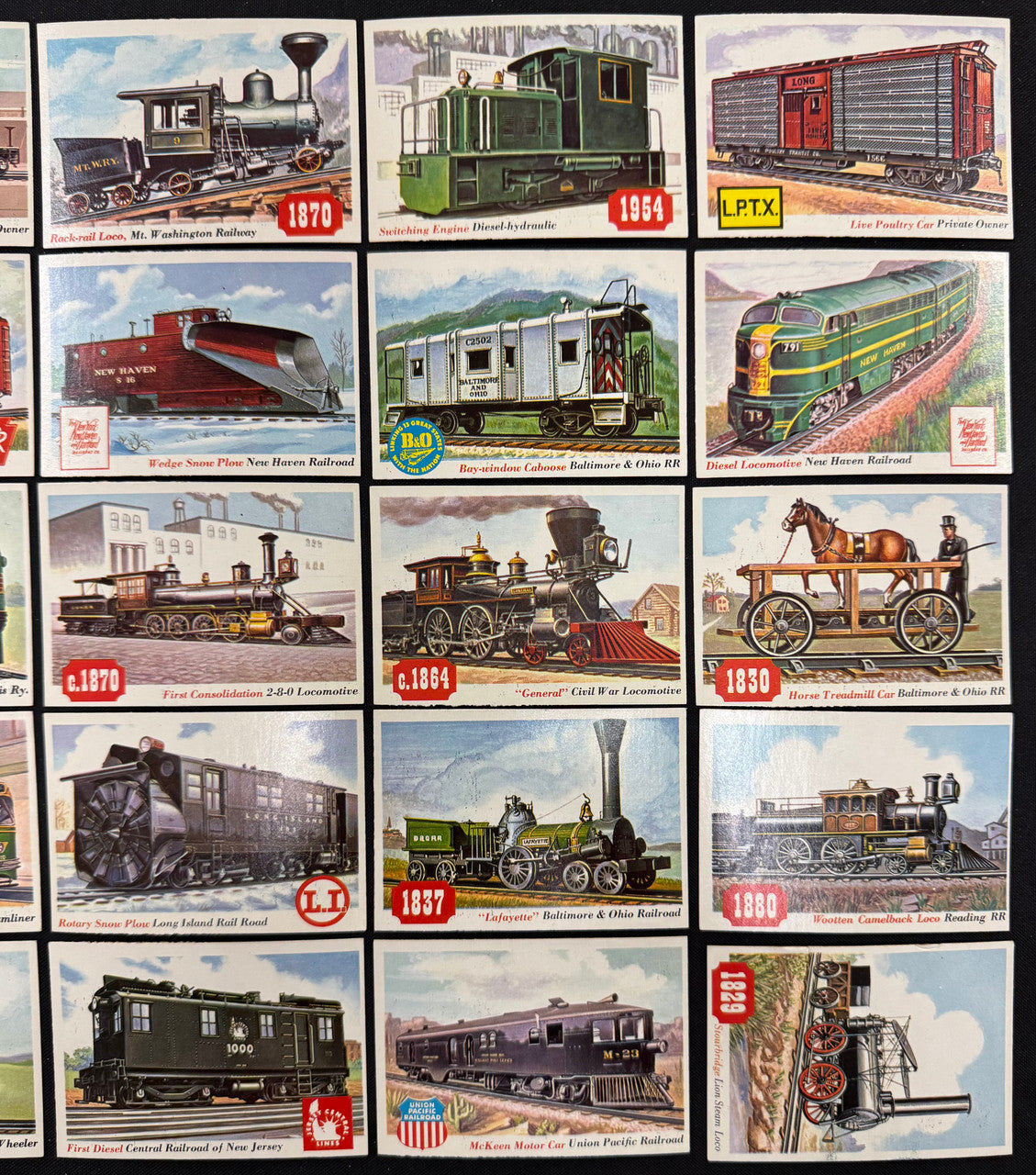1955 Topps Rails & Sails Lot of 35 All Different EX/MT-NM