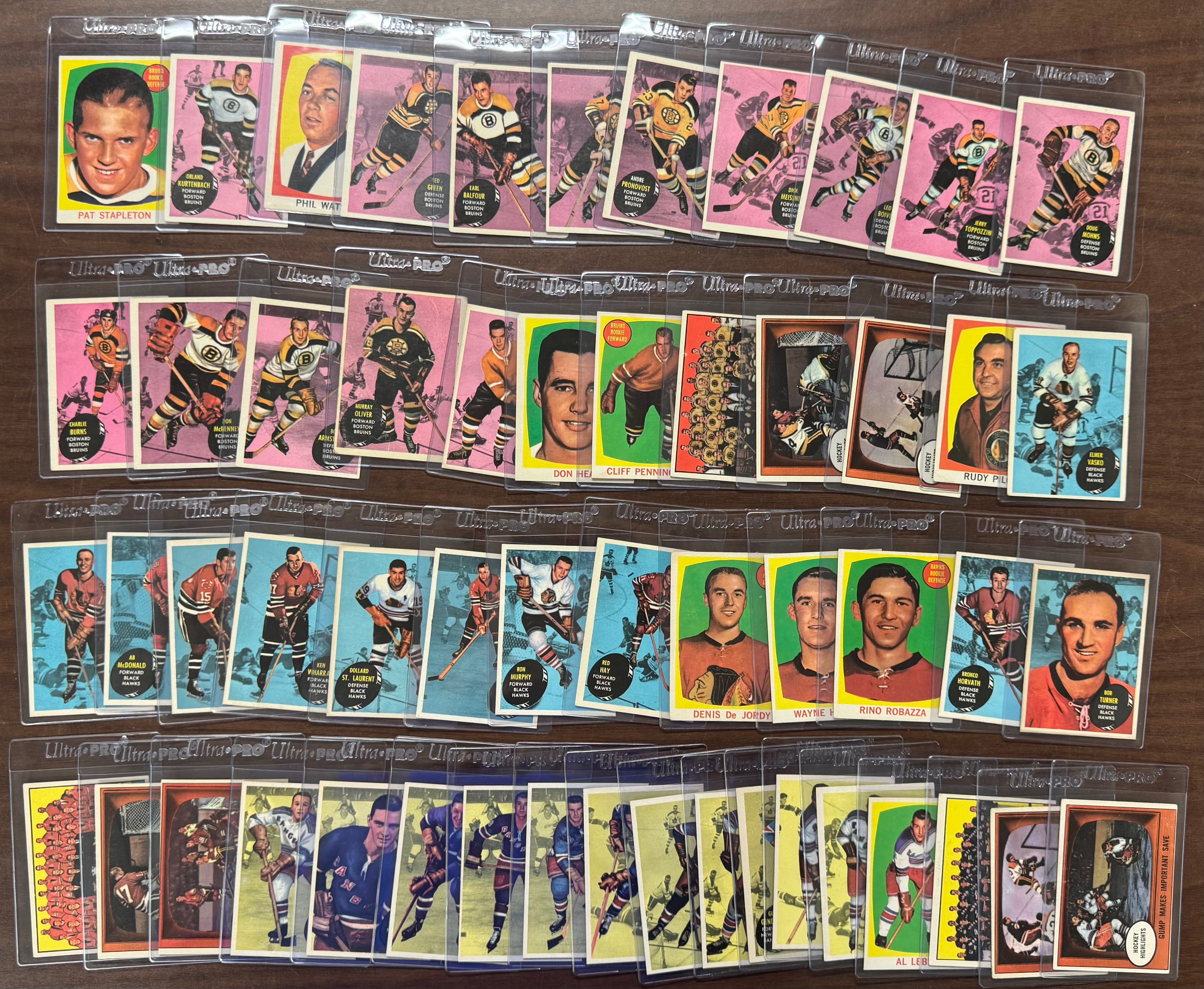 1961/62 Topps Hockey Complete Set (66/66) VG/EX-EX