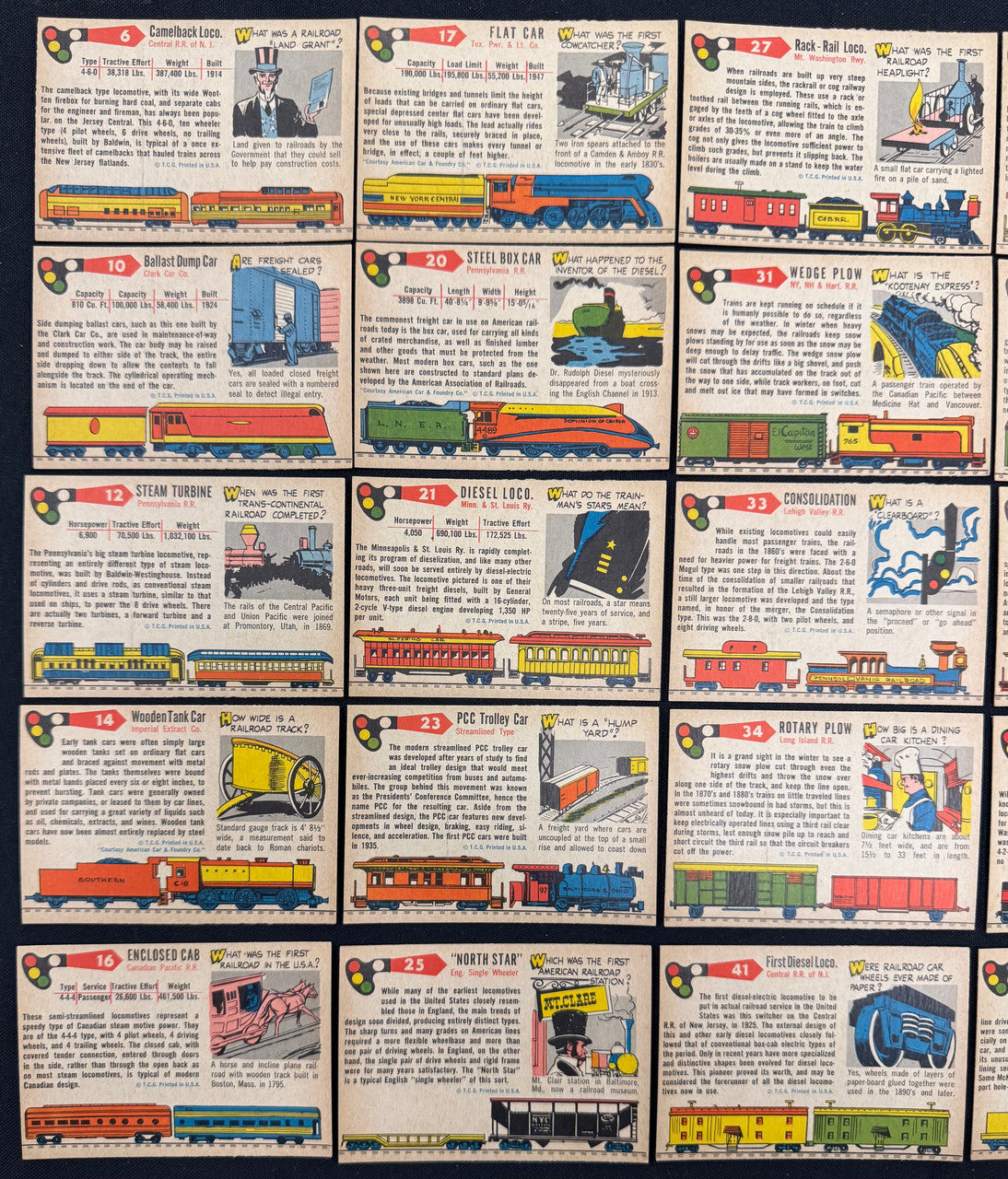 1955 Topps Rails & Sails Lot of 35 All Different EX/MT-NM