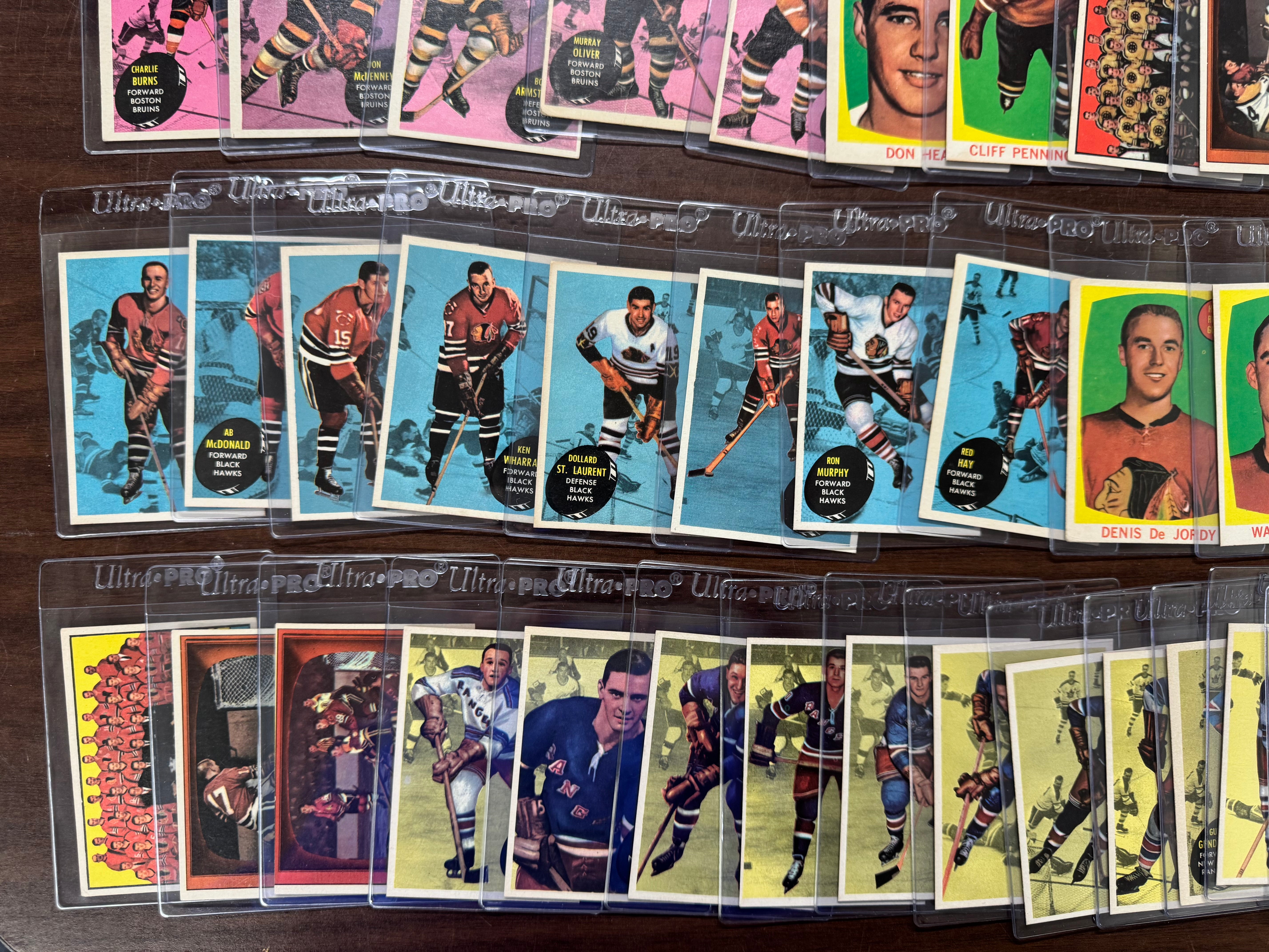 1961/62 Topps Hockey Complete Set (66/66) VG/EX-EX