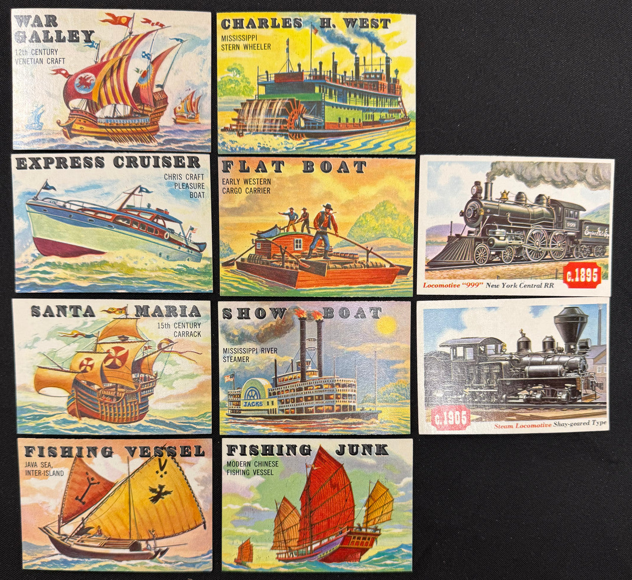1955 Topps Rails & Sails Lot of 35 All Different EX/MT-NM