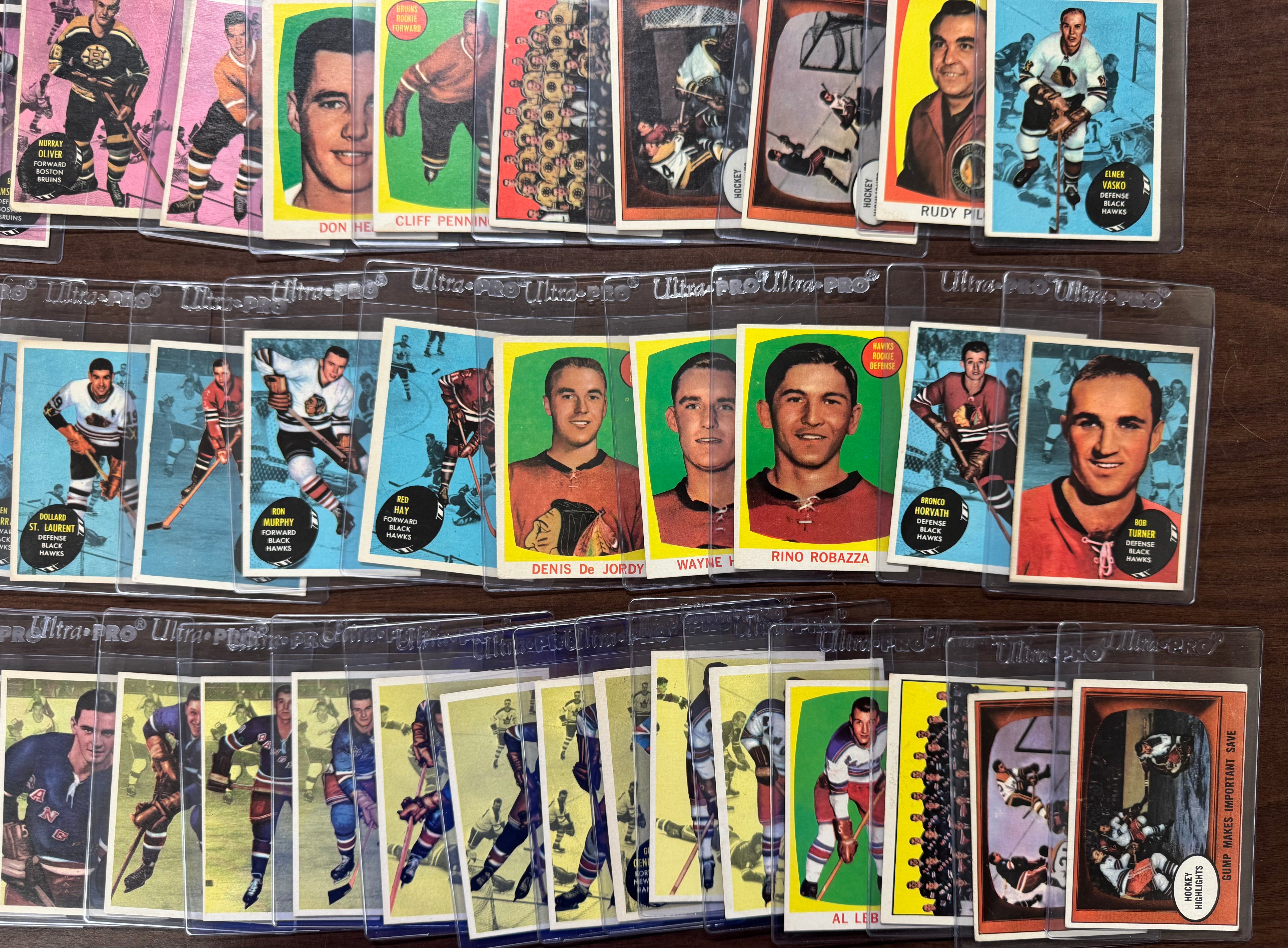 1961/62 Topps Hockey Complete Set (66/66) VG/EX-EX
