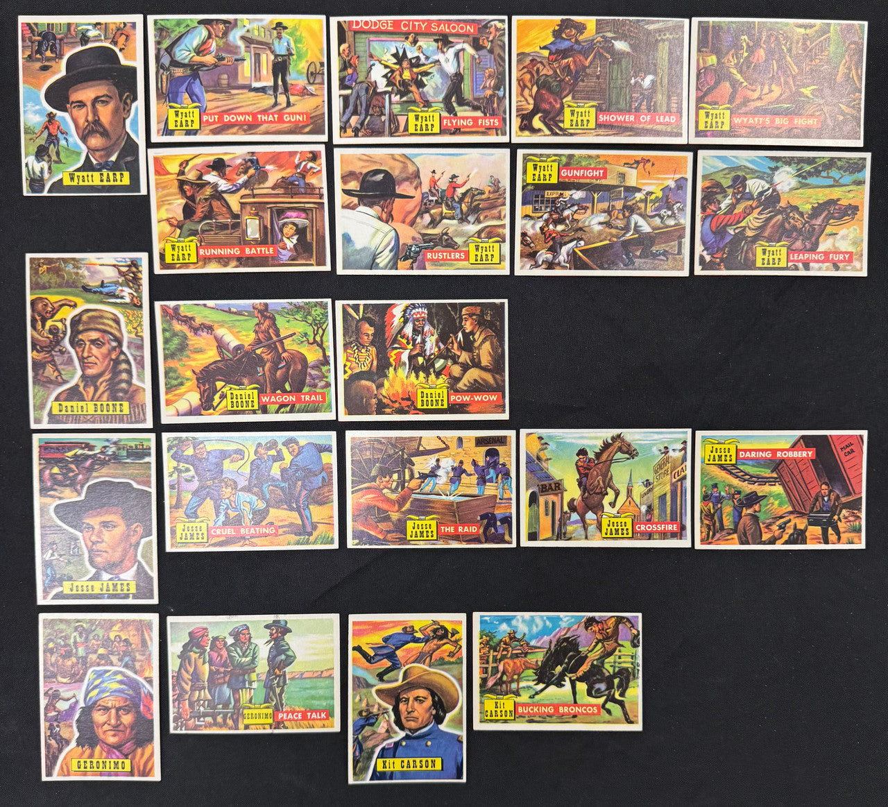 1956 Topps Roundup Western Partial Set (39/80) EX-NM