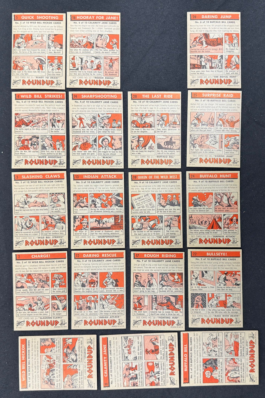 1956 Topps Roundup Western Partial Set (39/80) EX-NM