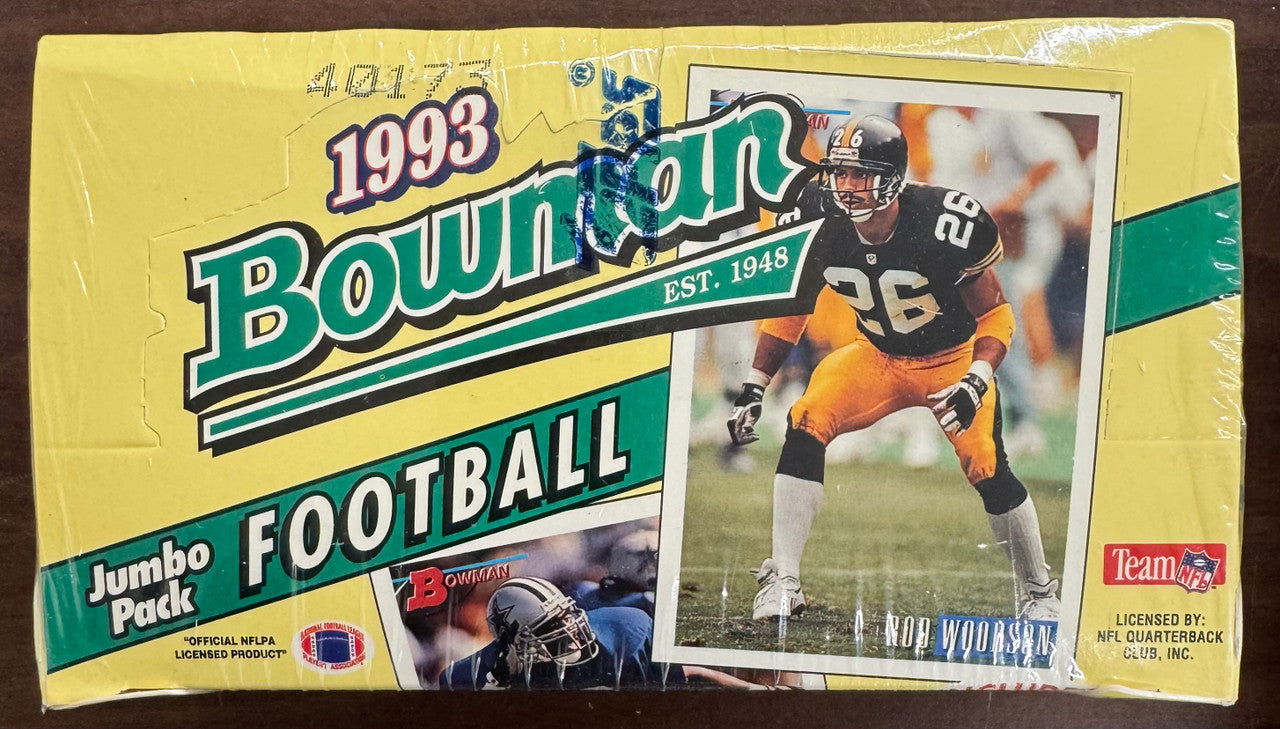 1993 Bowman Football Factory Sealed Jumbo Pack Box
