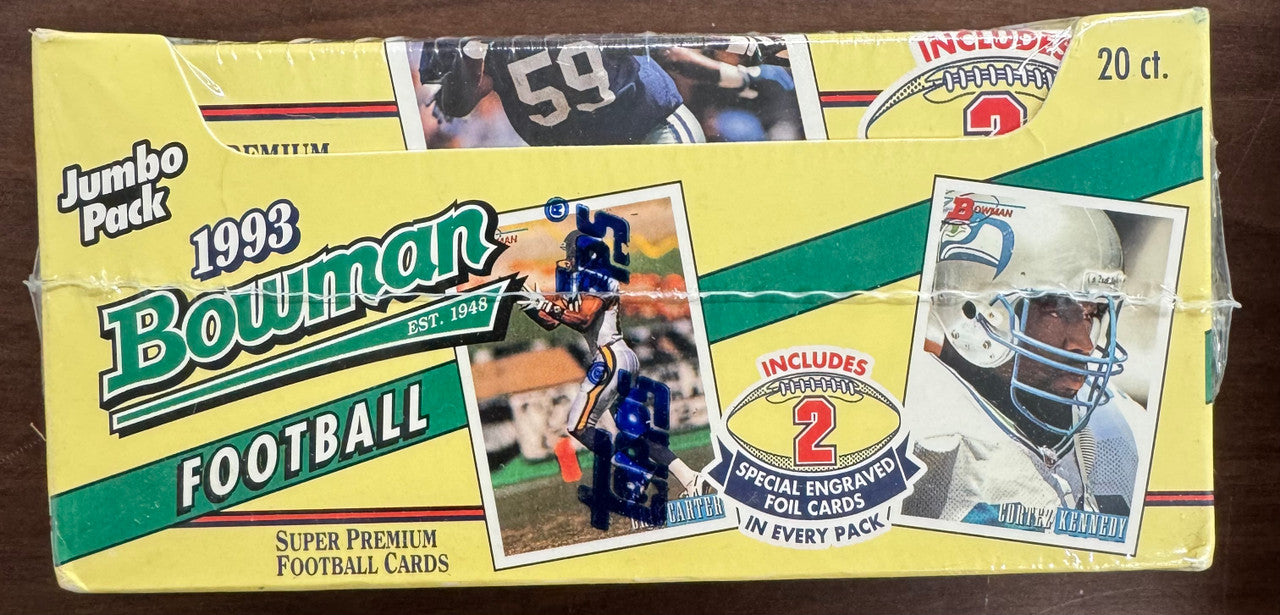 1993 Bowman Football Factory Sealed Jumbo Pack Box